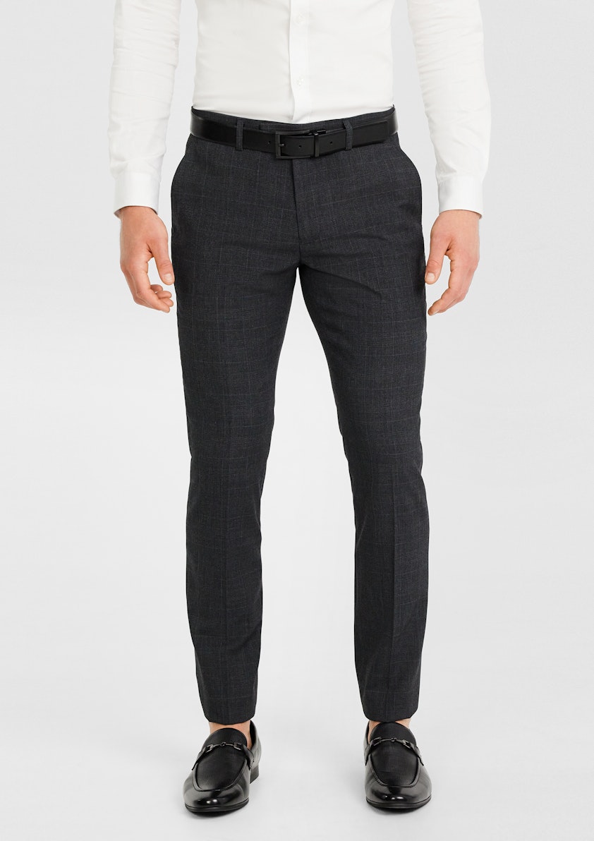 Charcoal Levin Skinny Check Suit