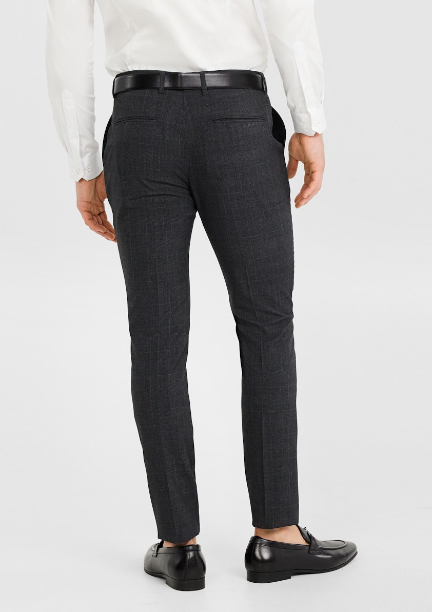 Charcoal Levin Skinny Check Suit