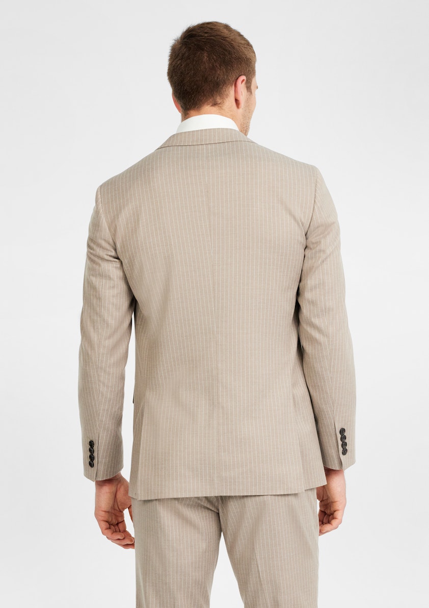 Latte Forbes Slim Stripe Suit