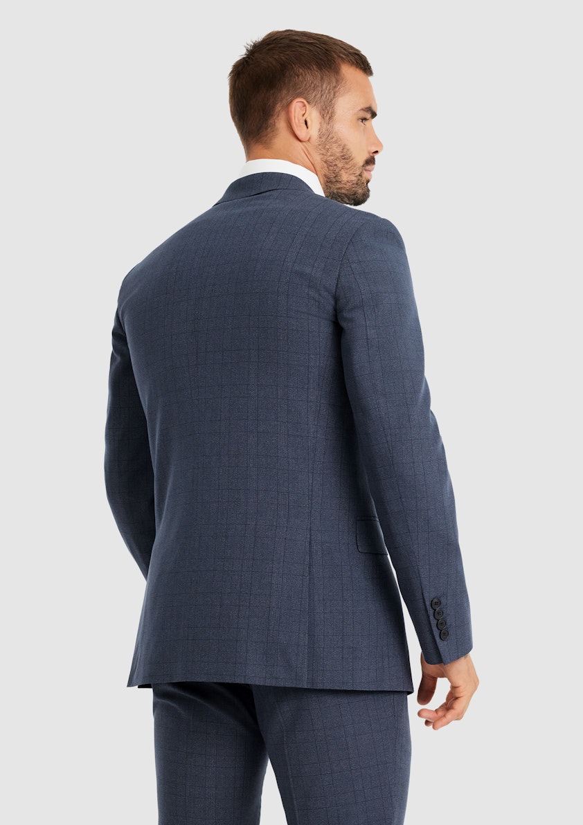 Blue Hasting Slim Check Suit