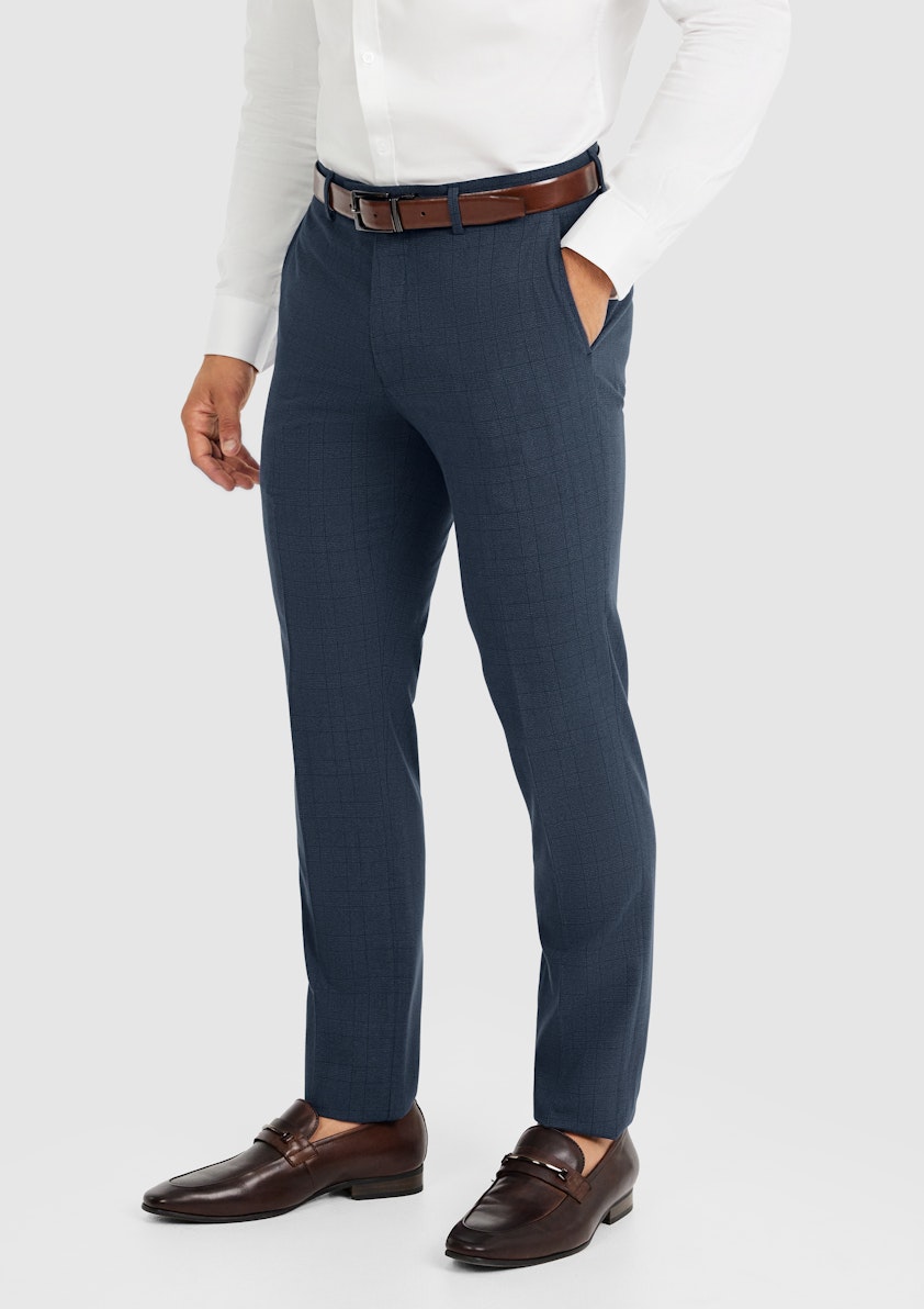 Blue Hasting Slim Check Suit
