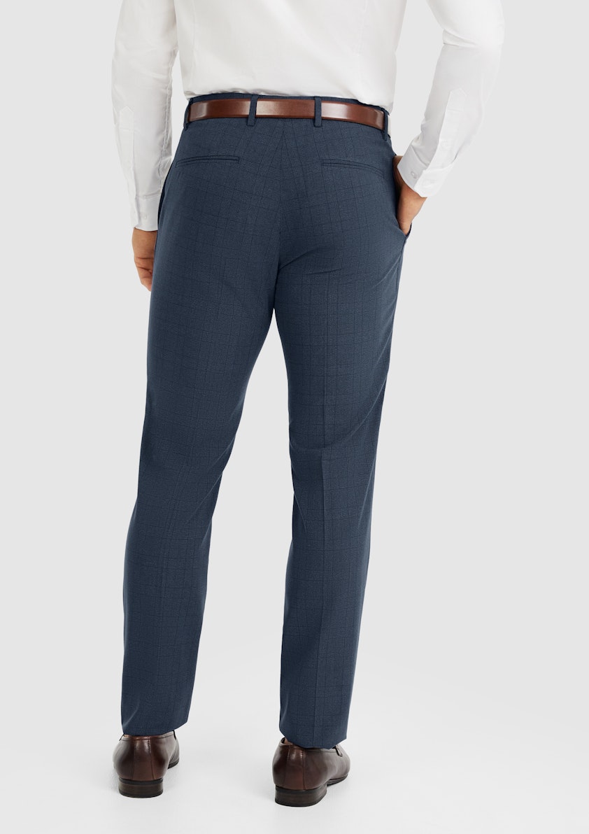 Blue Hasting Slim Check Suit
