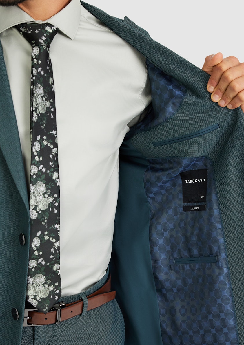 Mid Green Corso Slim Suit Jacket