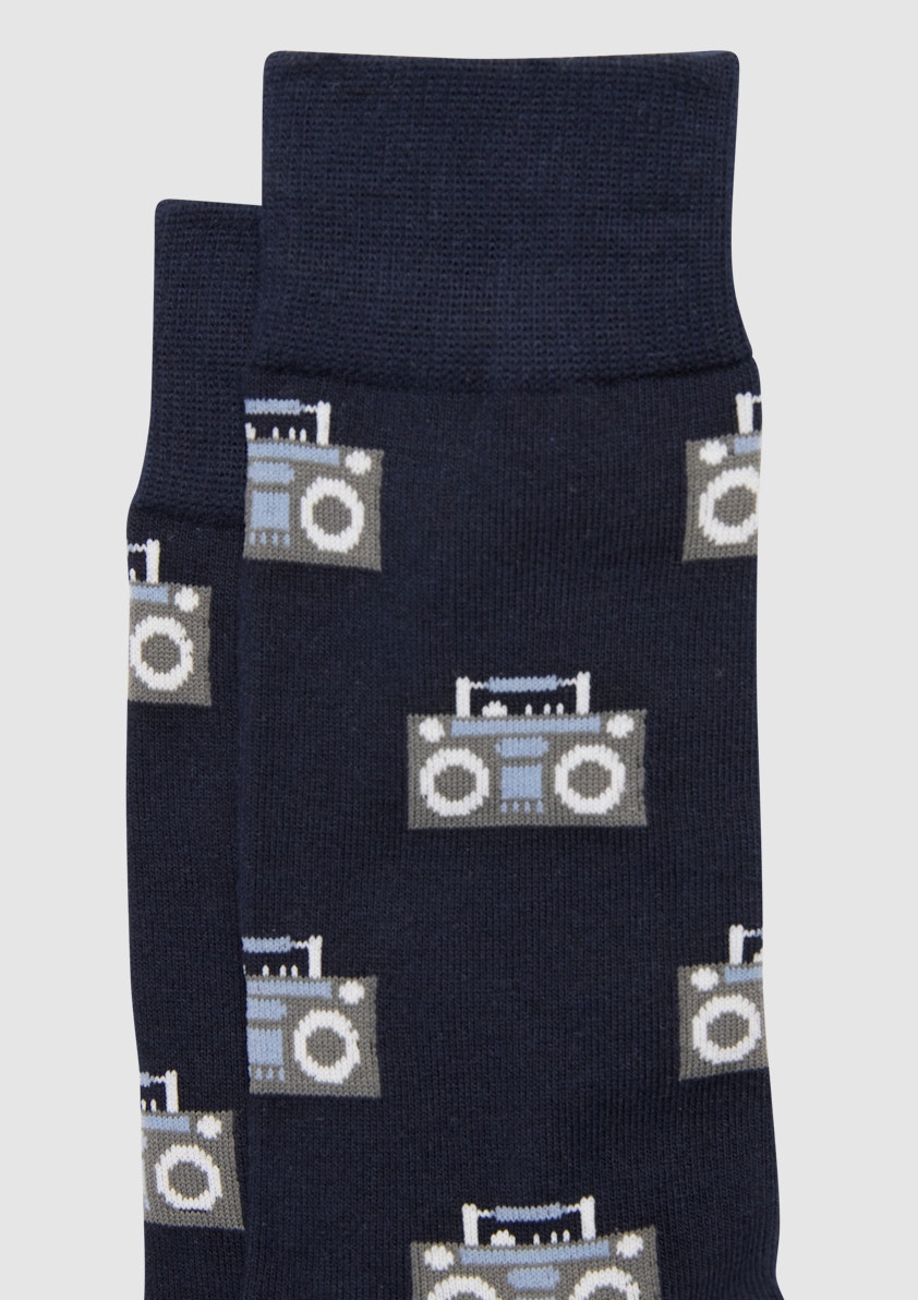 Mid Blue Boombox Sock