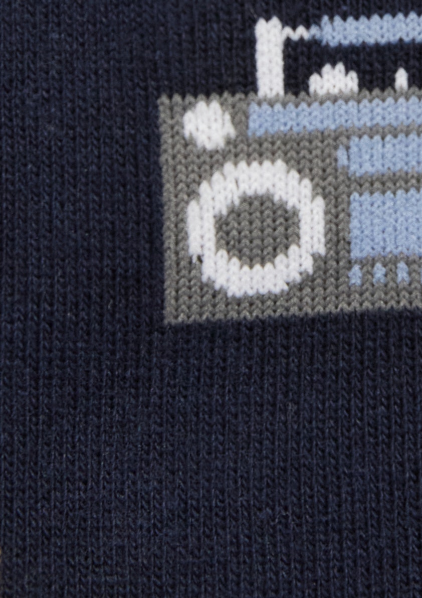 Mid Blue Boombox Sock