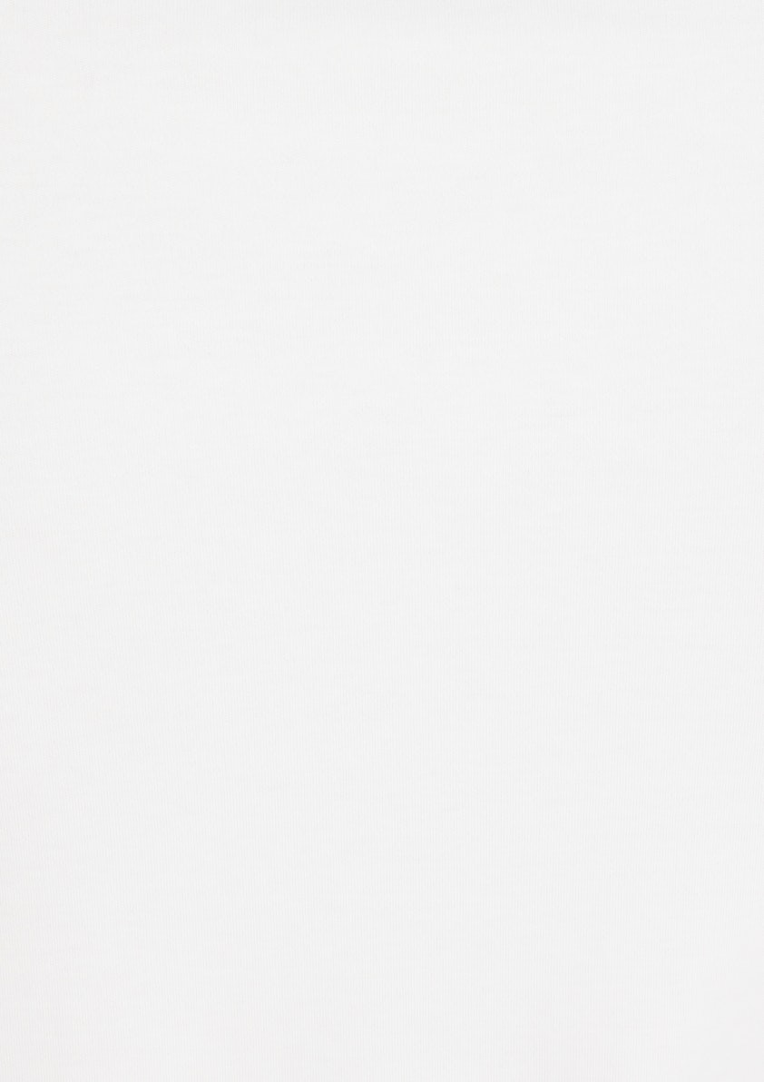 White Luxe Cotton Crew T Shirt