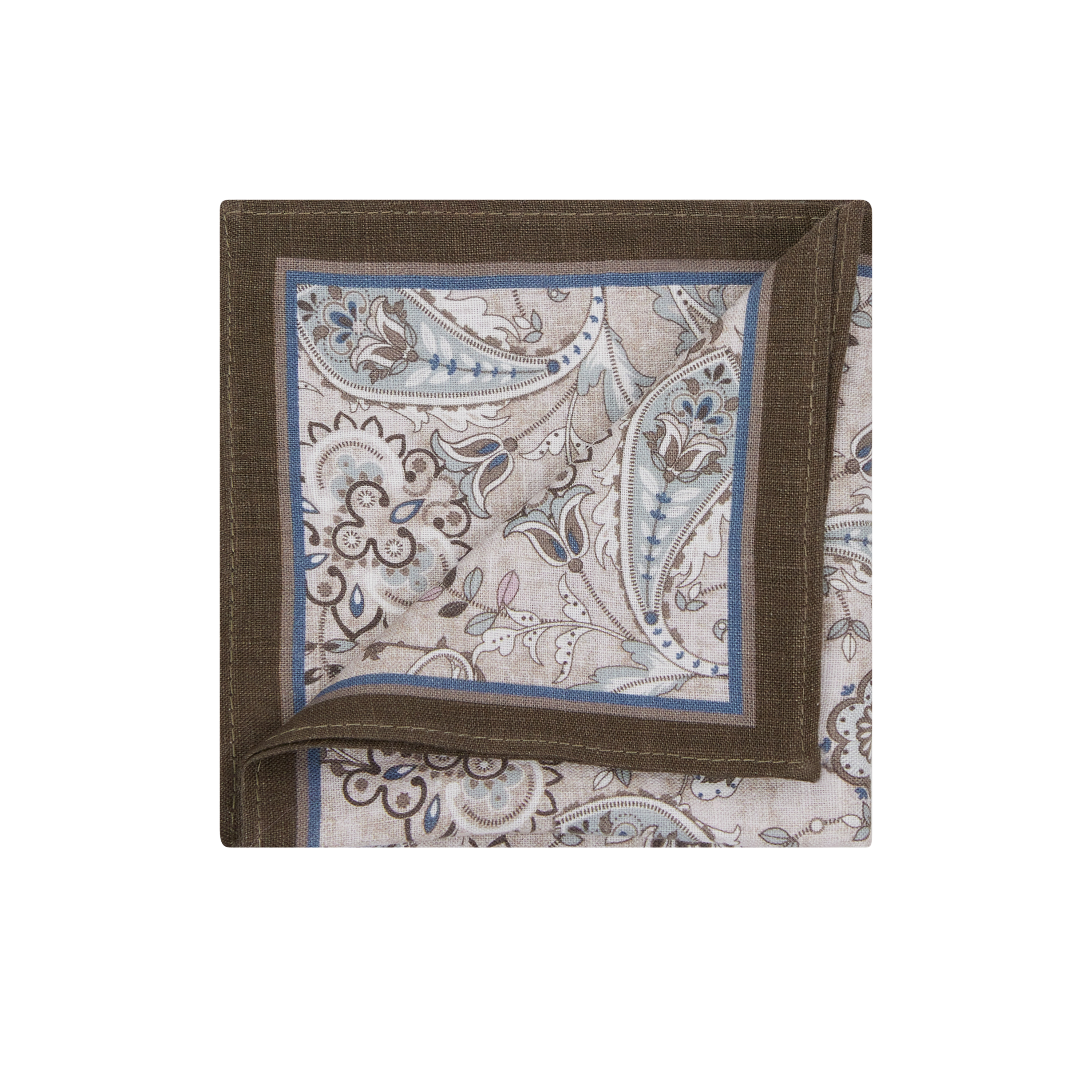 Natural Braxton Linen Pocket Square