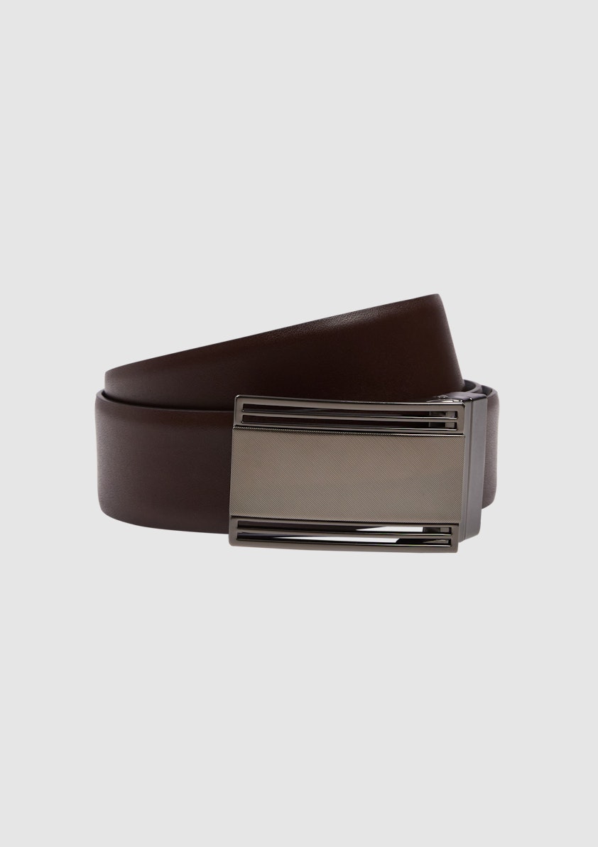 Black/Choc Luther Reversible Belt