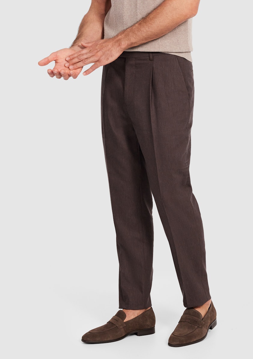 Chocolate Marvel Stretch Linen Suit