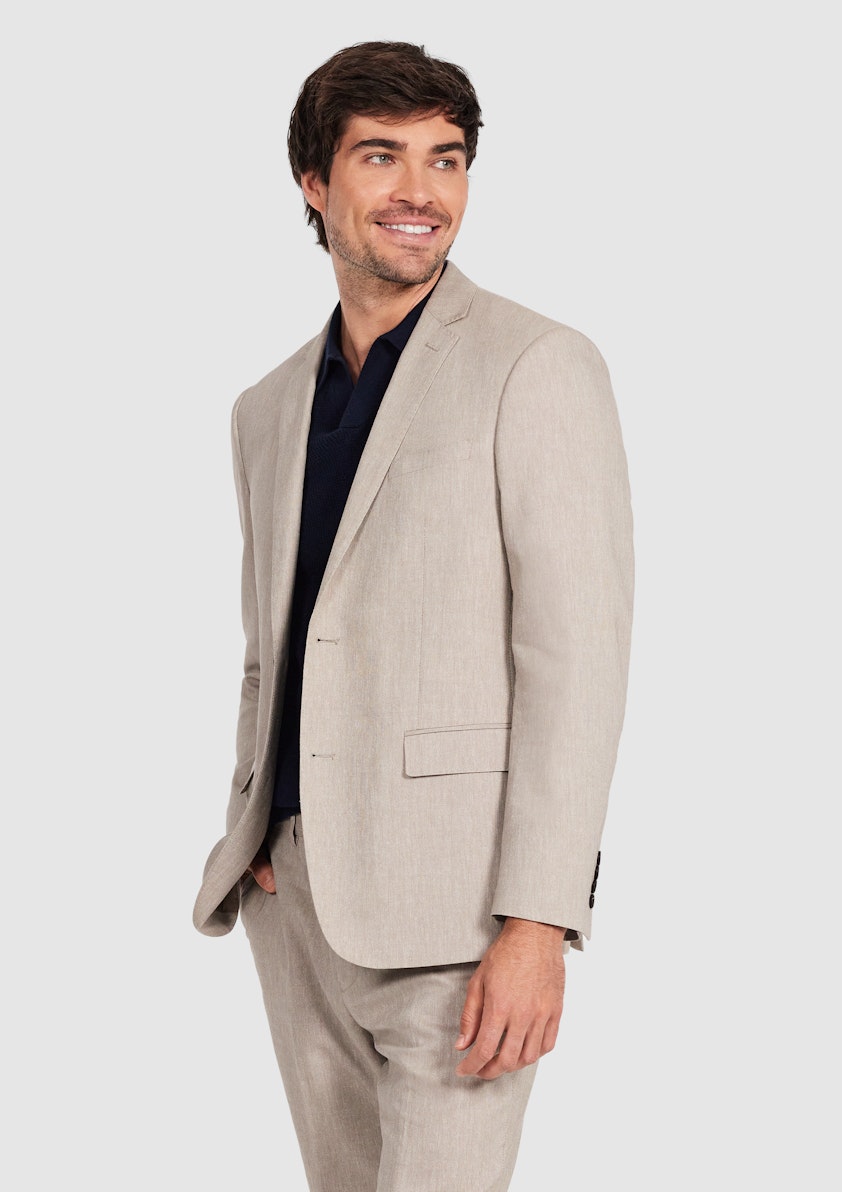 Wheat Marvel Stretch Linen Look