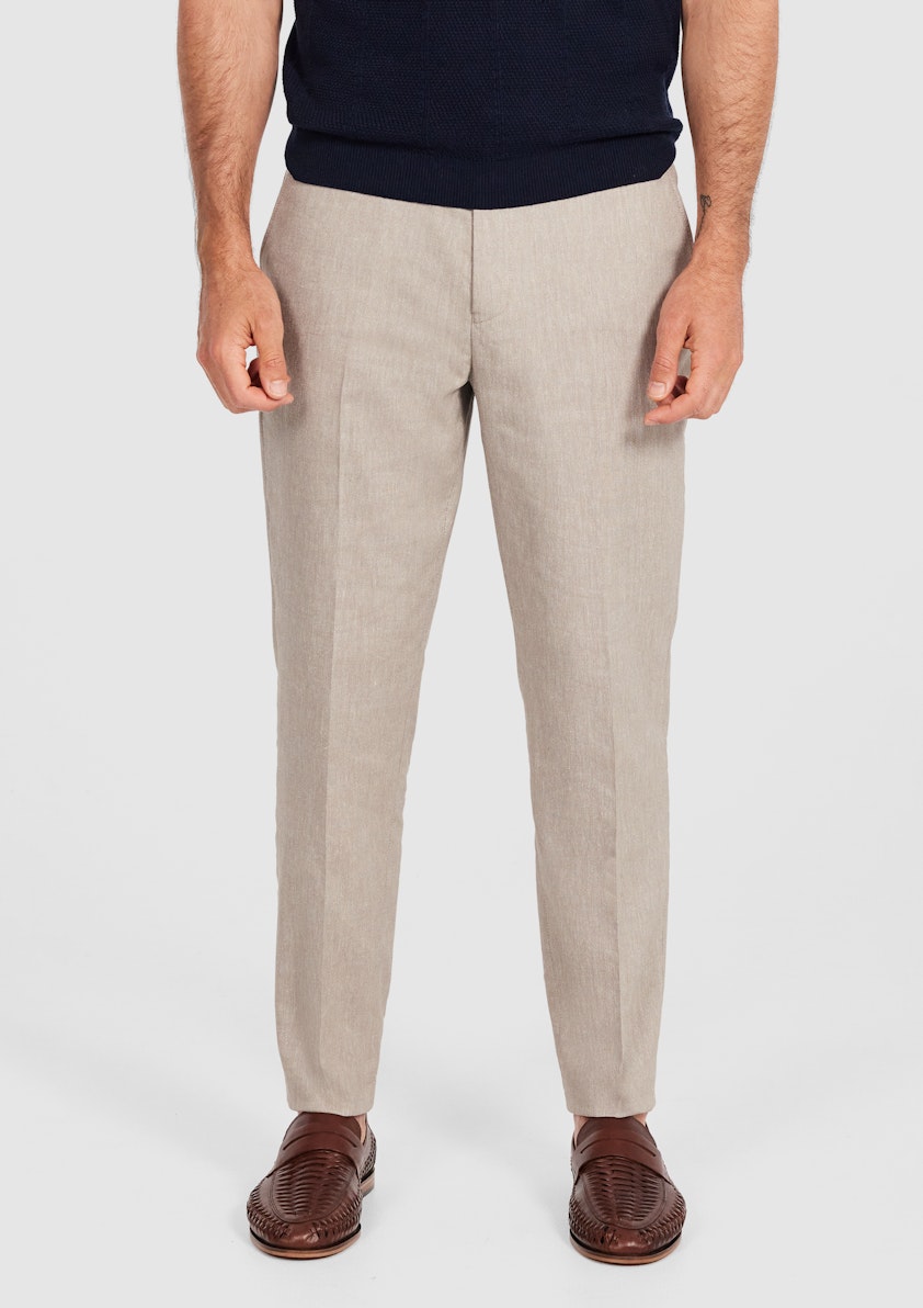 Wheat Marvel Stretch Linen Look