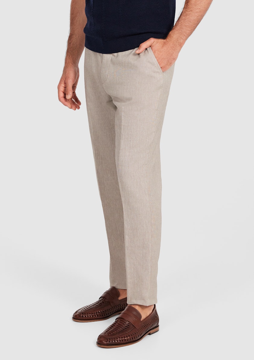 Wheat Marvel Stretch Linen Look