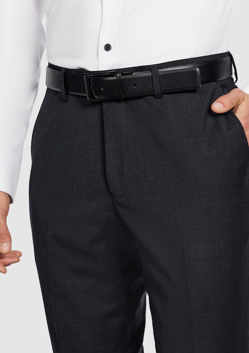 Charcoal Talon Slim Wool Pant
