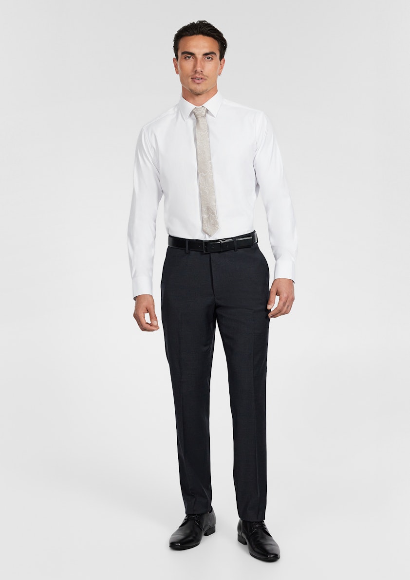Charcoal Talon Slim Wool Pant