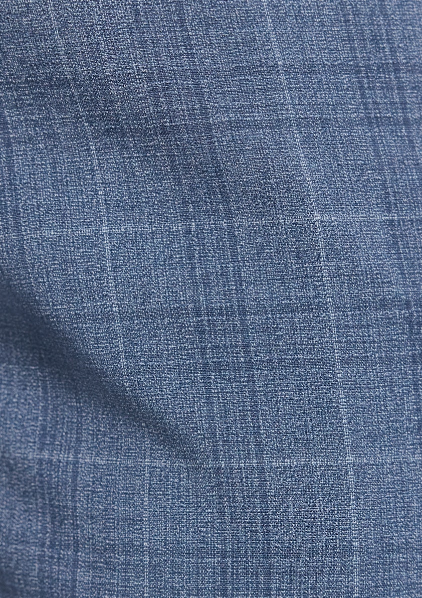Mid Blue Delray Slim Check Pant
