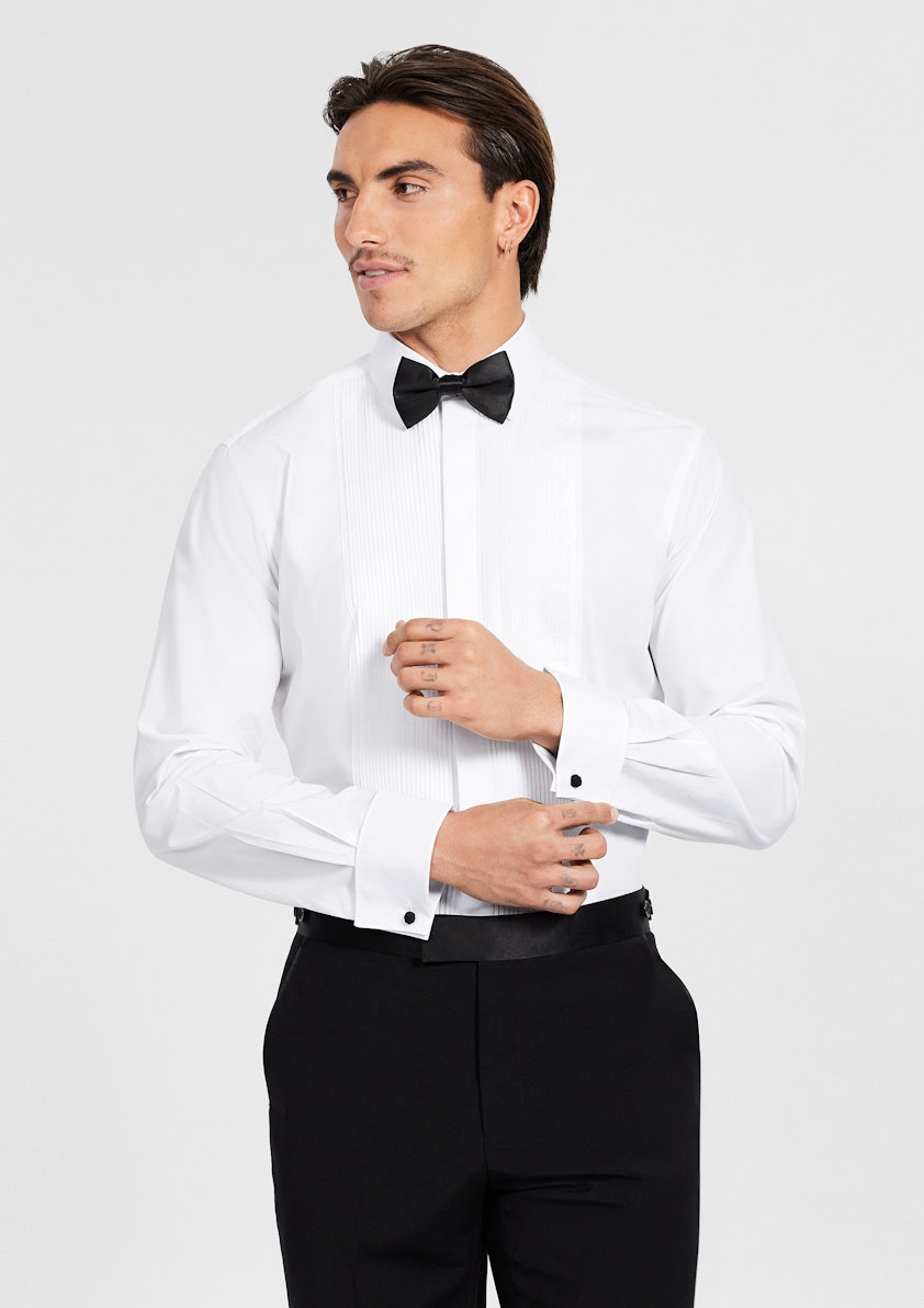 Pleated Front Tuxedo Shirt