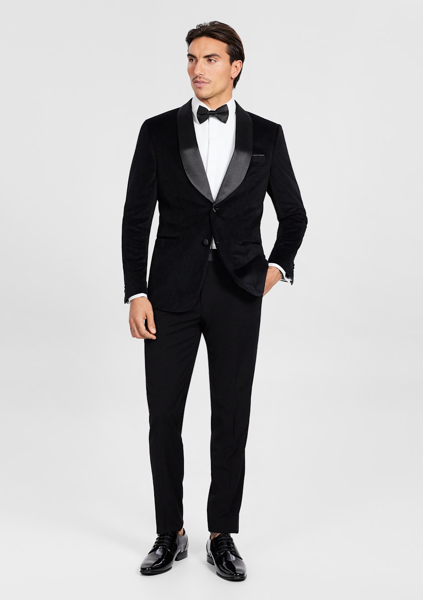 White Pleated Front Tuxedo Shirt
