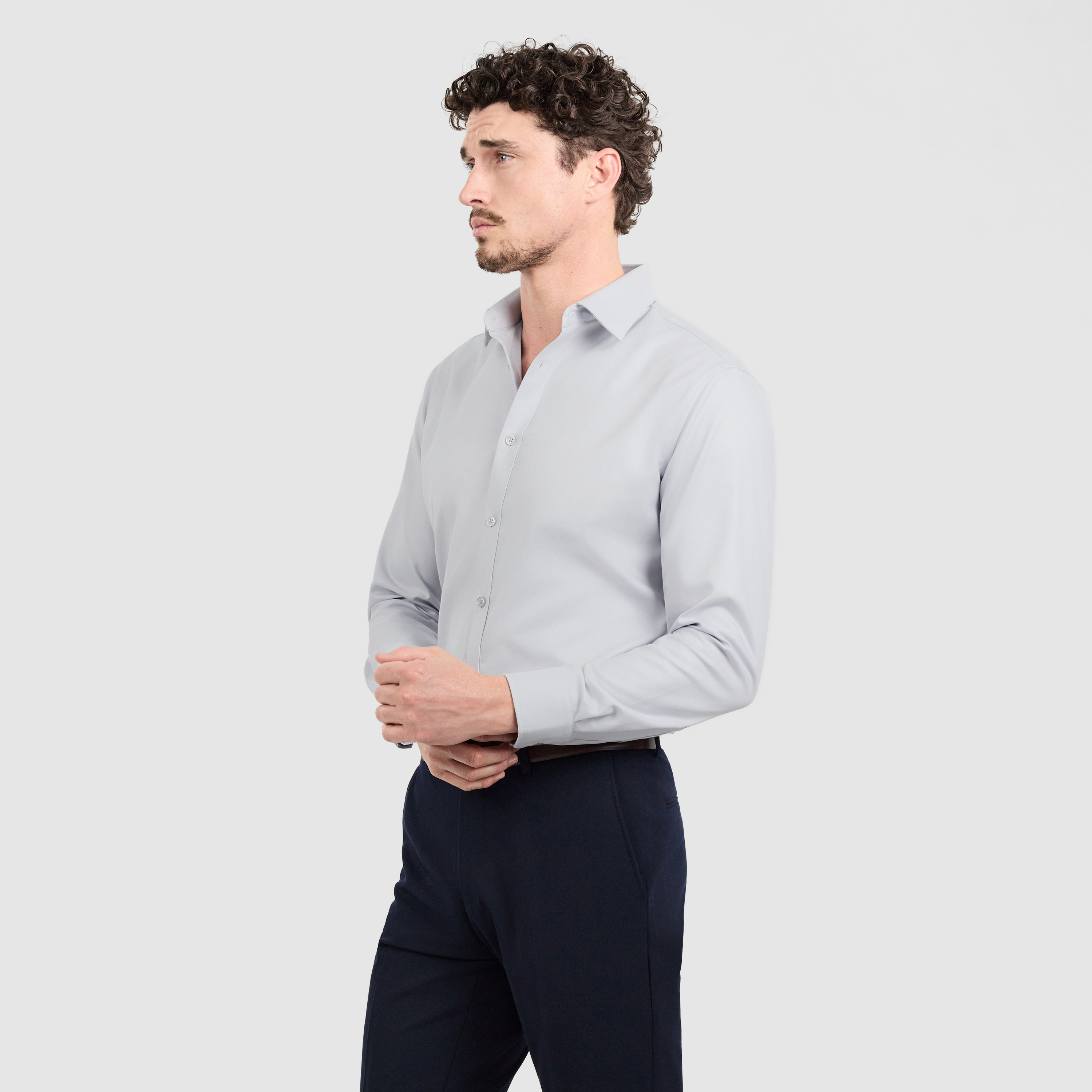 Silver Quantum Slim Non Iron Shirt
