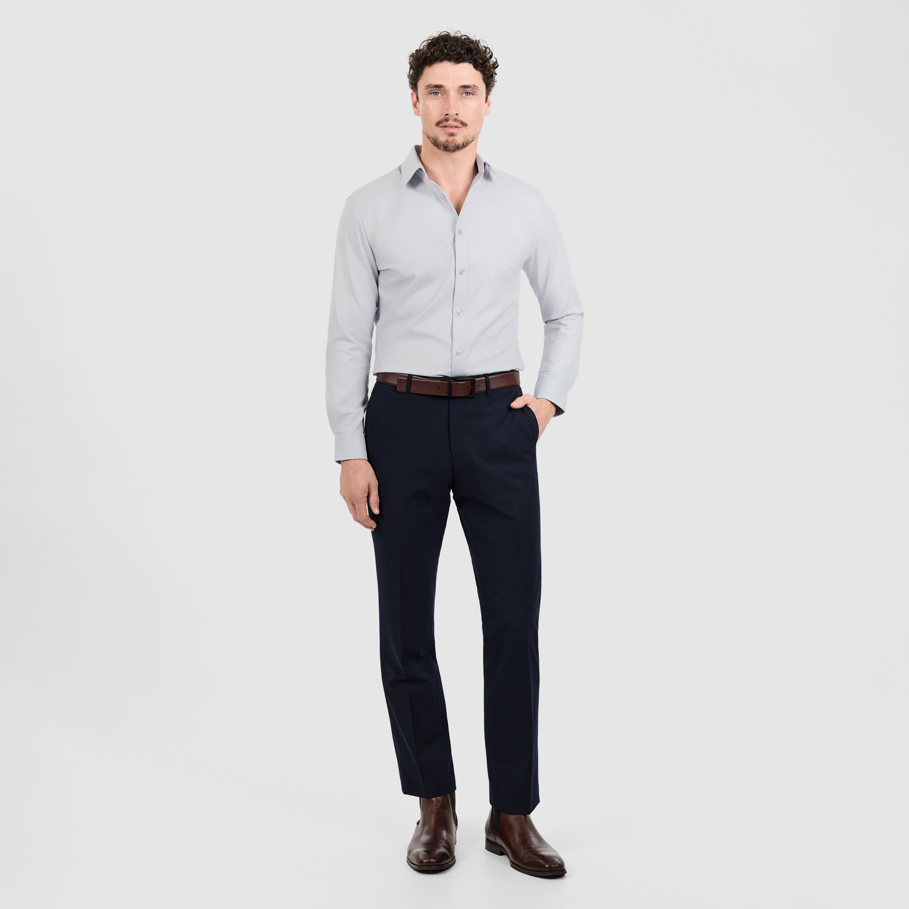 Silver Quantum Slim Non Iron Shirt