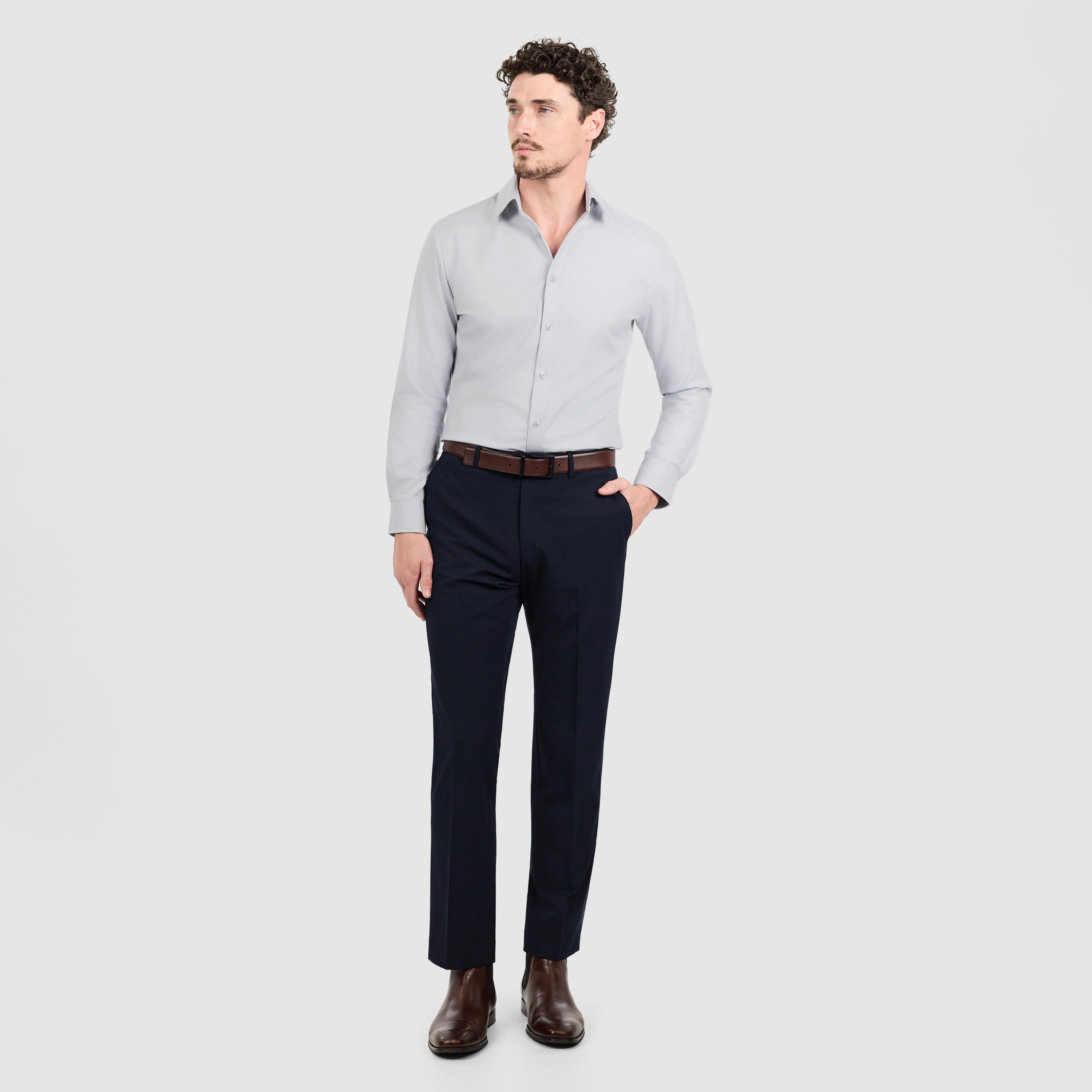 Silver Quantum Slim Non Iron Shirt
