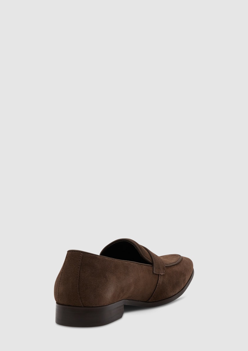 Mocha Eden Suede Dress Loafer