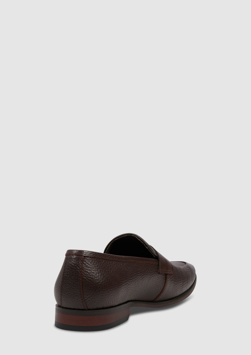 Chocolate Carnaby Textured Dress Loafer