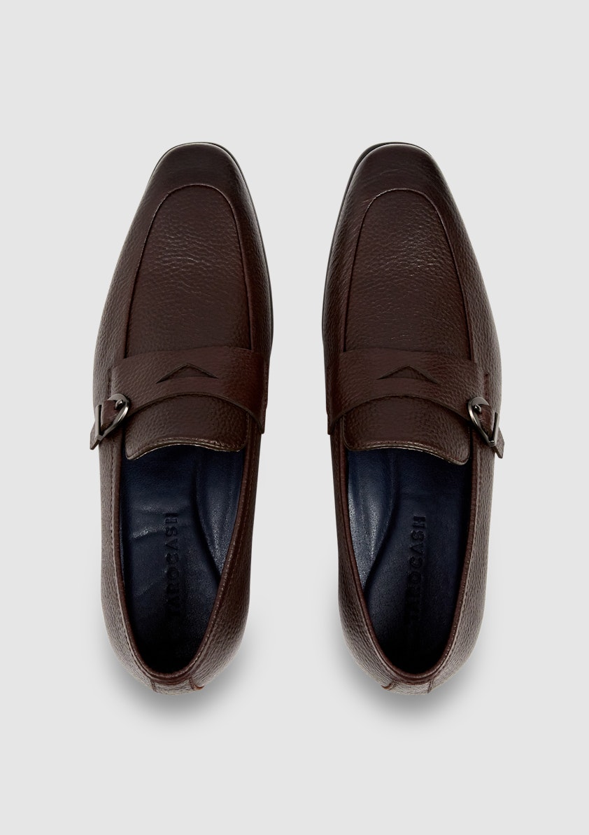 Chocolate Carnaby Textured Dress Loafer