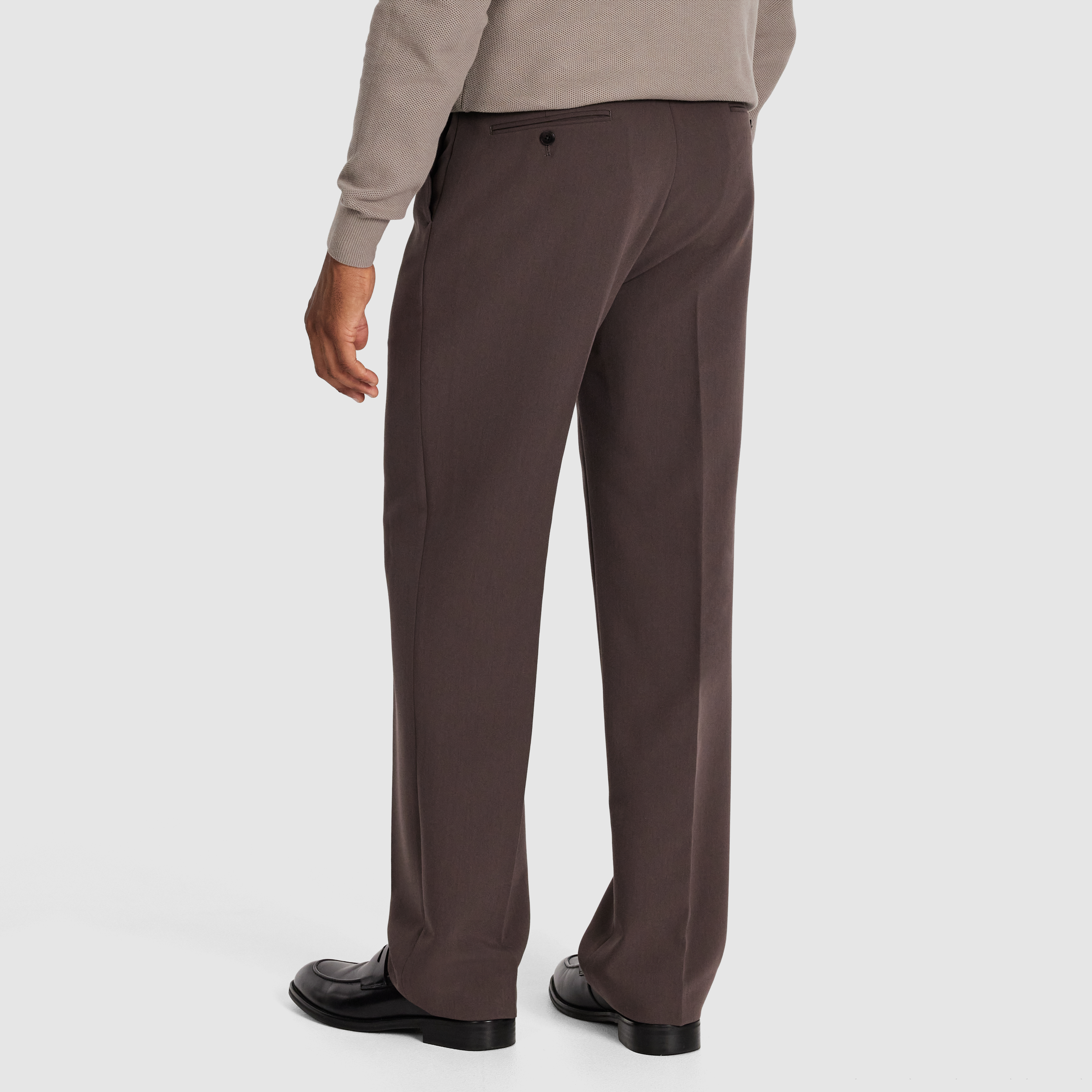Coffee Vance Regular Pleat Pant