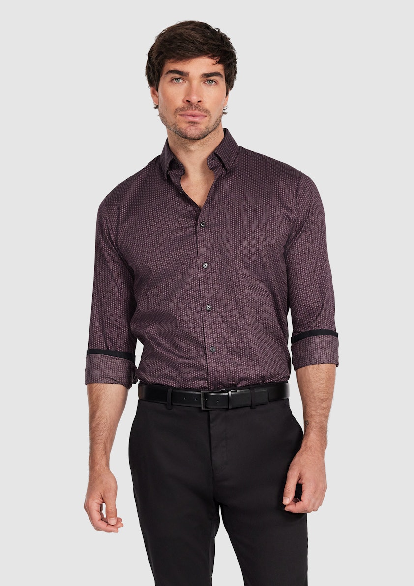 Caspa Luxe Touch Geo Shirt