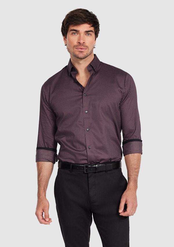 Caspa Luxe Touch Geo Shirt