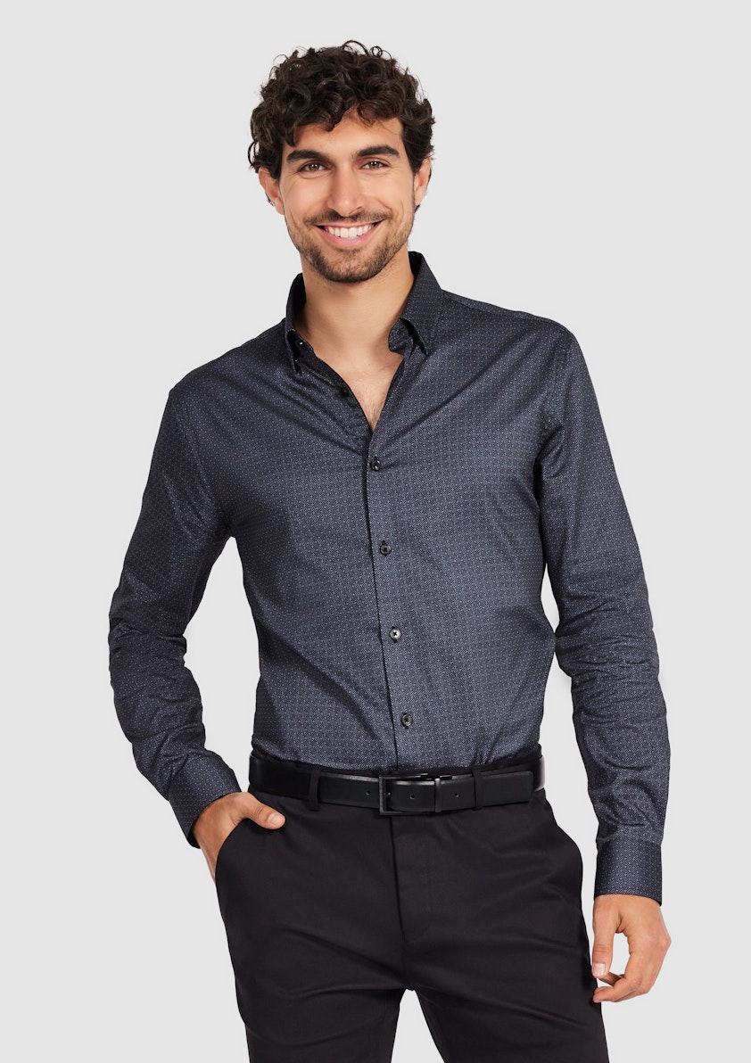 Onyx Luxe Touch Geo Shirt