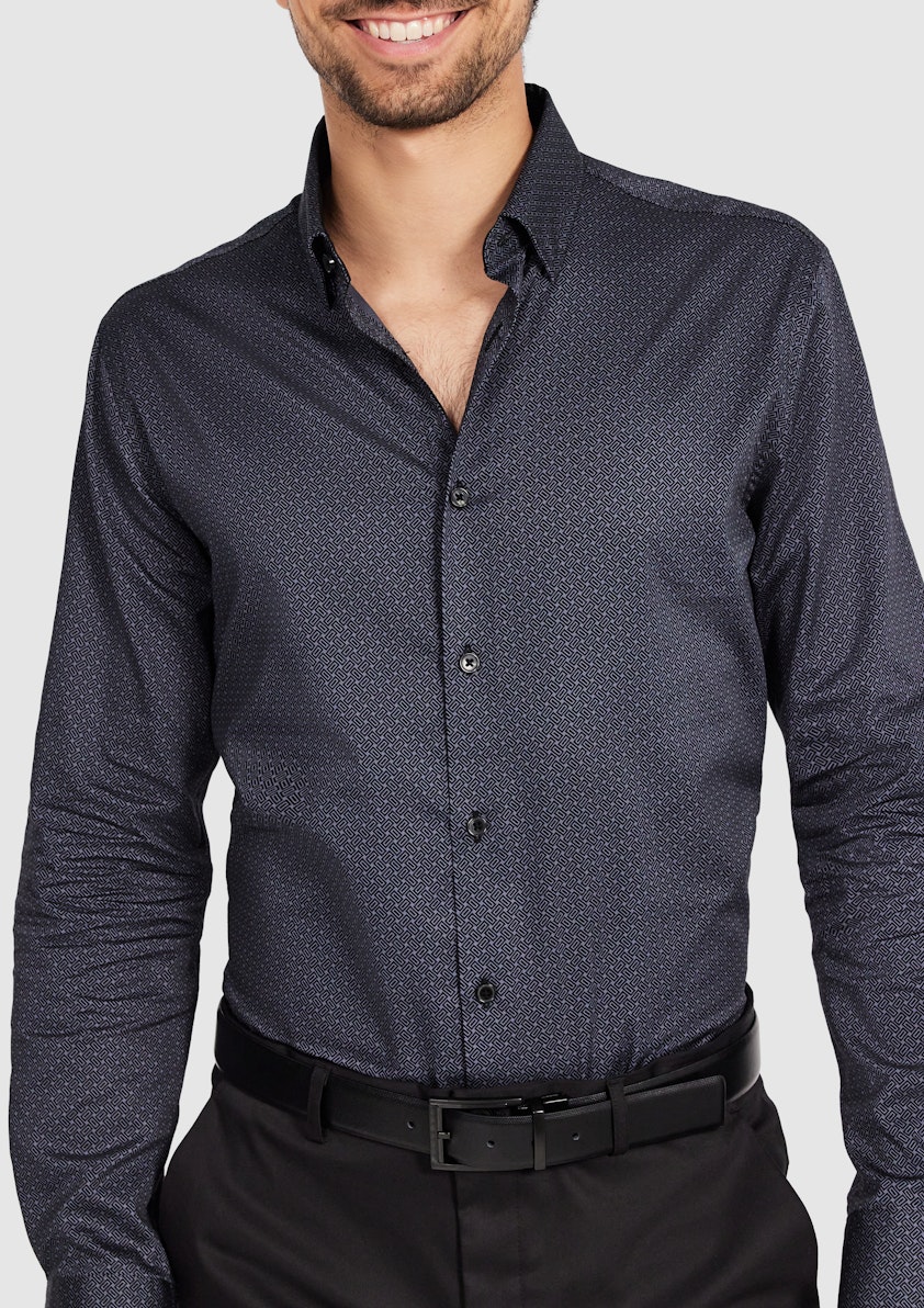 Onyx Luxe Touch Geo Shirt