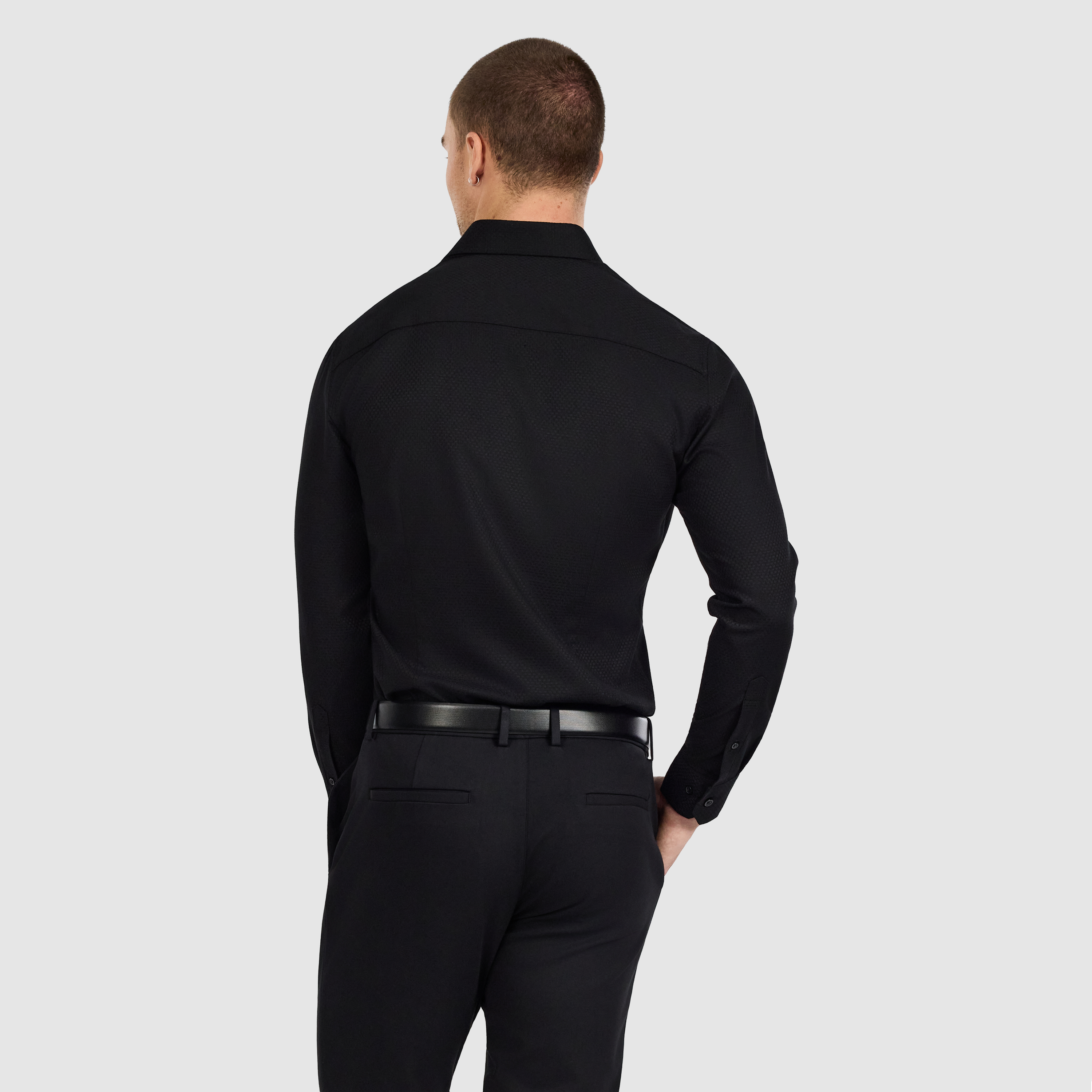 Cy Slim Textured Bamboo Shirt