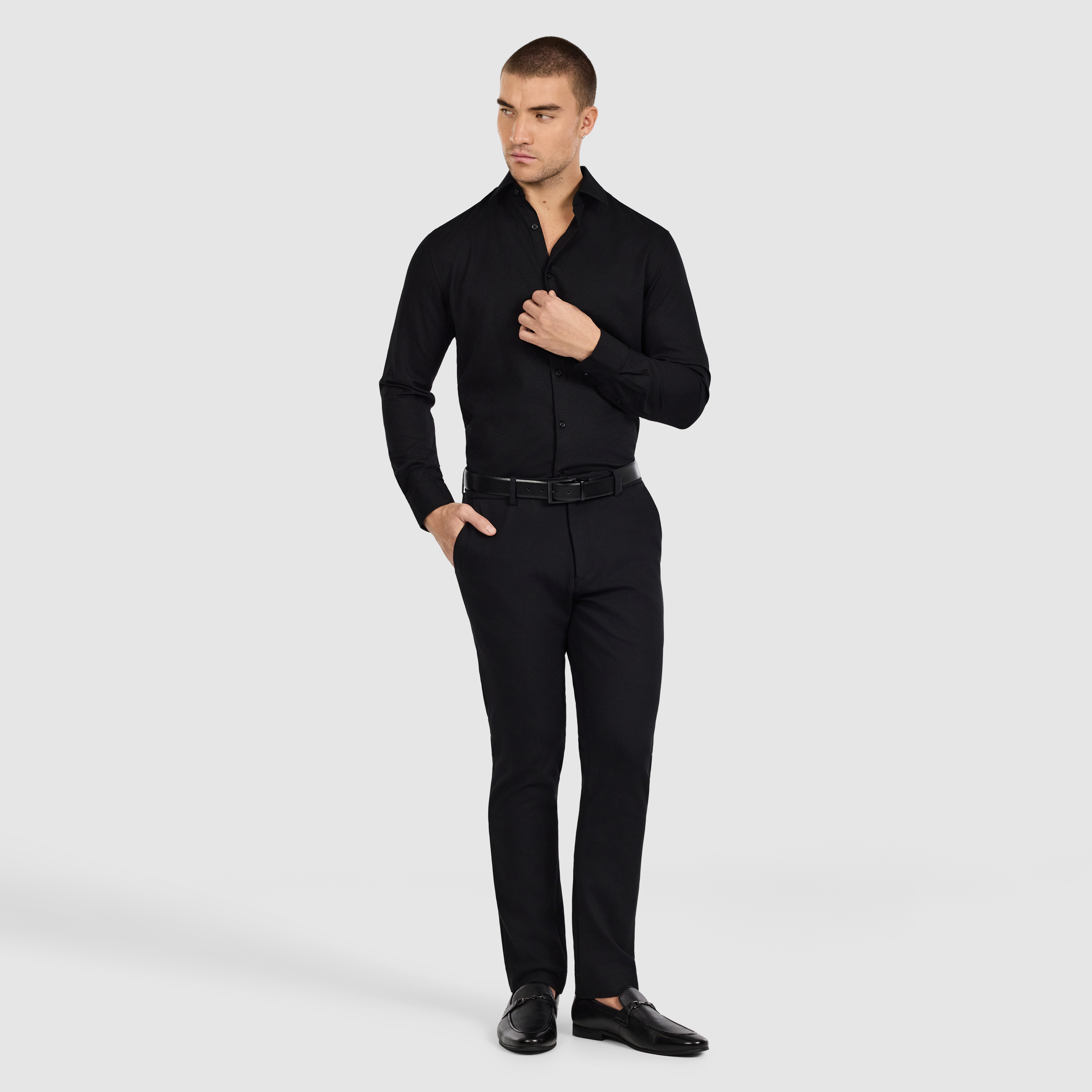 Cy Slim Textured Bamboo Shirt