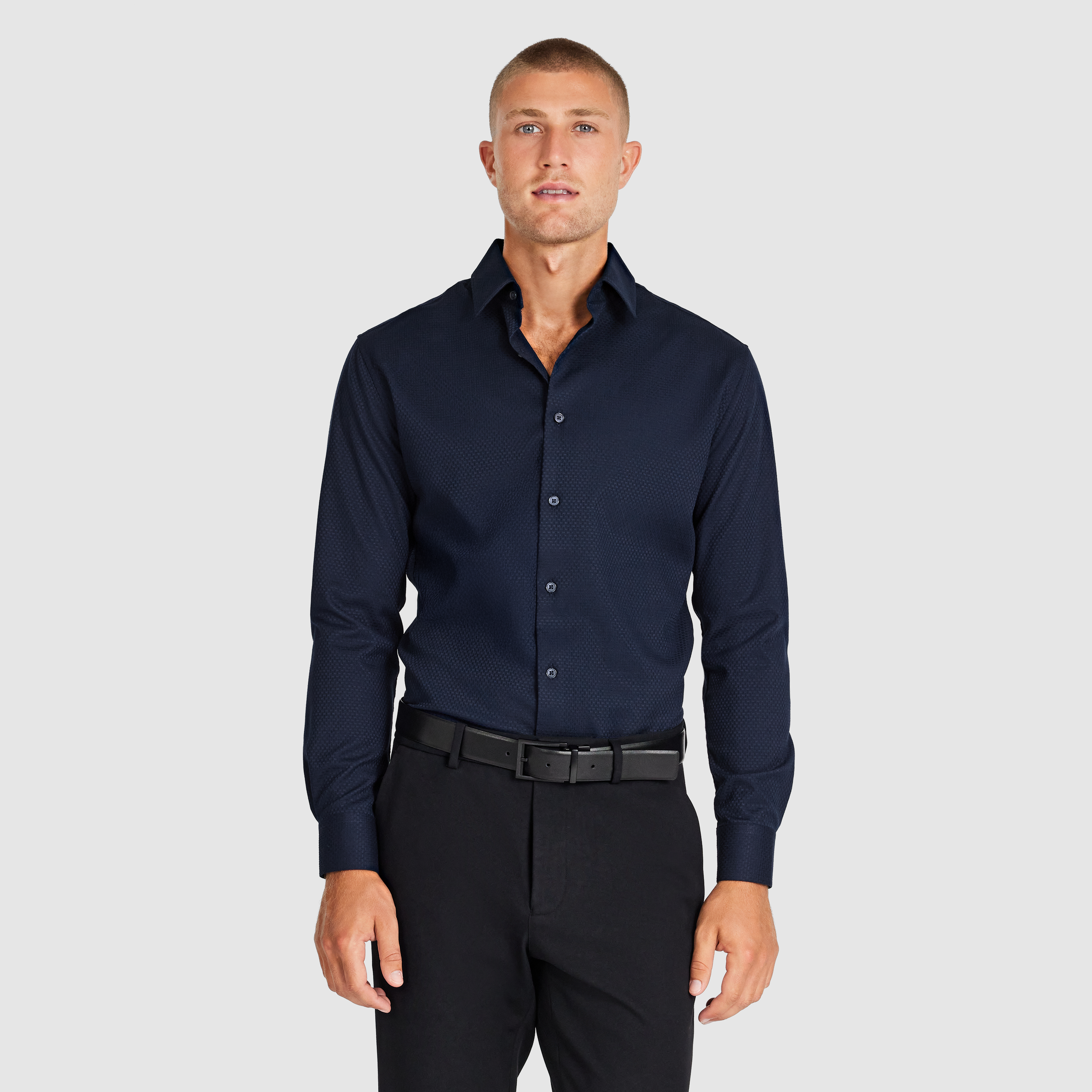 Cy Slim Textured Bamboo Shirt