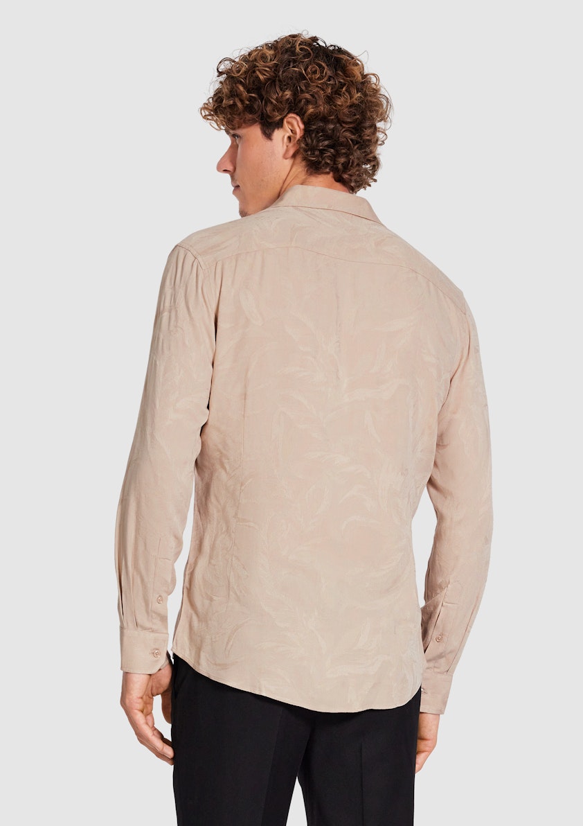 Luna Slim Viscose Leaf Shirt