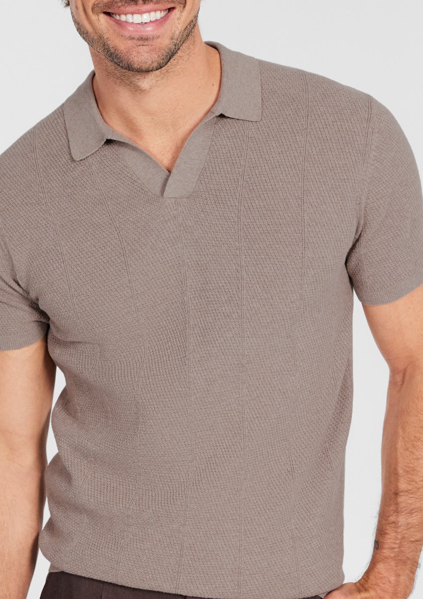 Mocha Casa Knit Polo