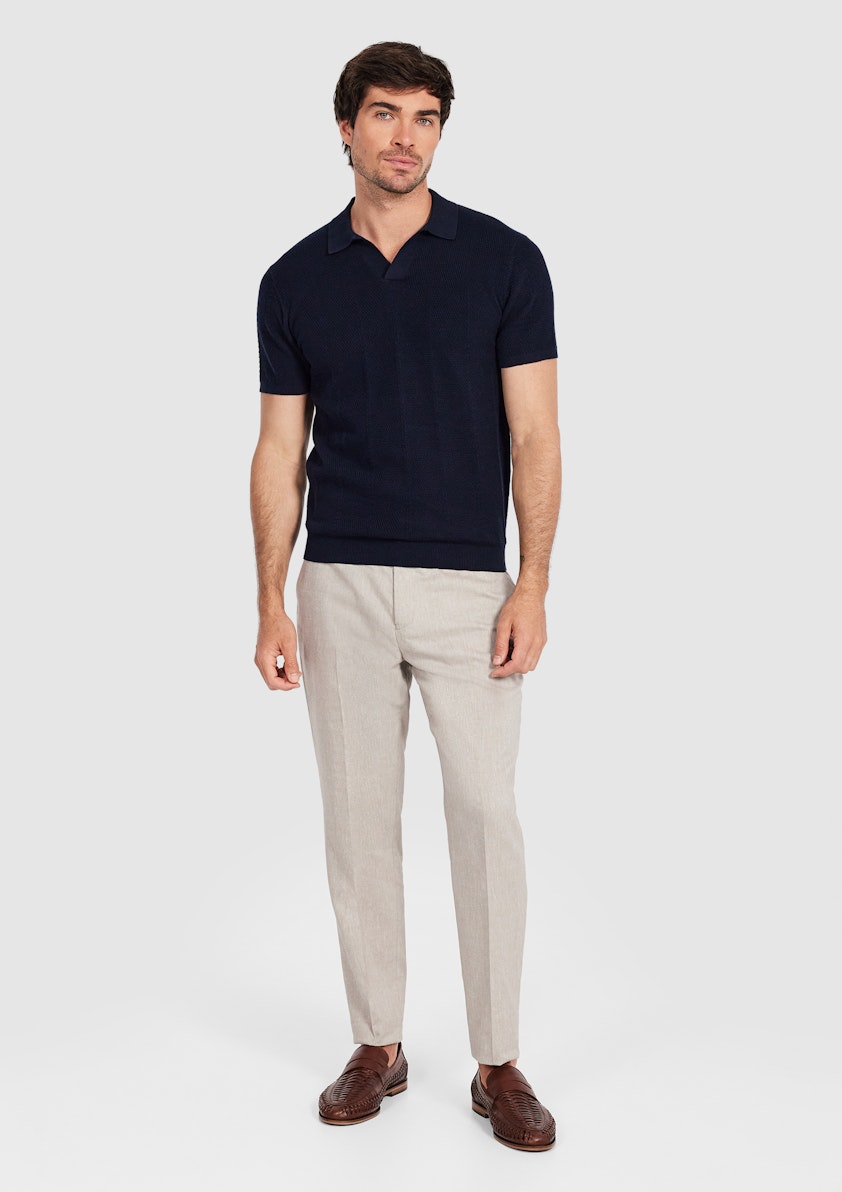 Navy Casa Knit Polo