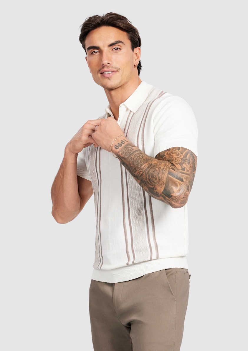 Dixon Stripe Knit Polo