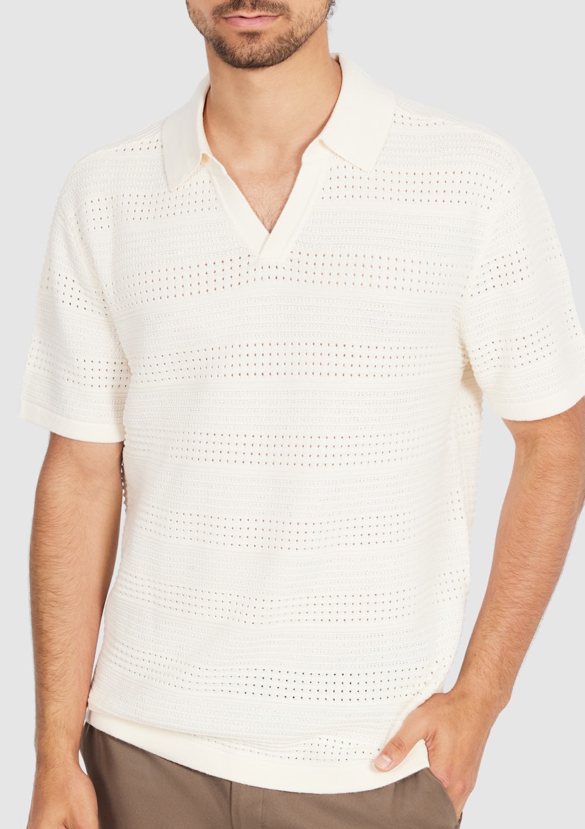 Ivory Patras Knit Polo