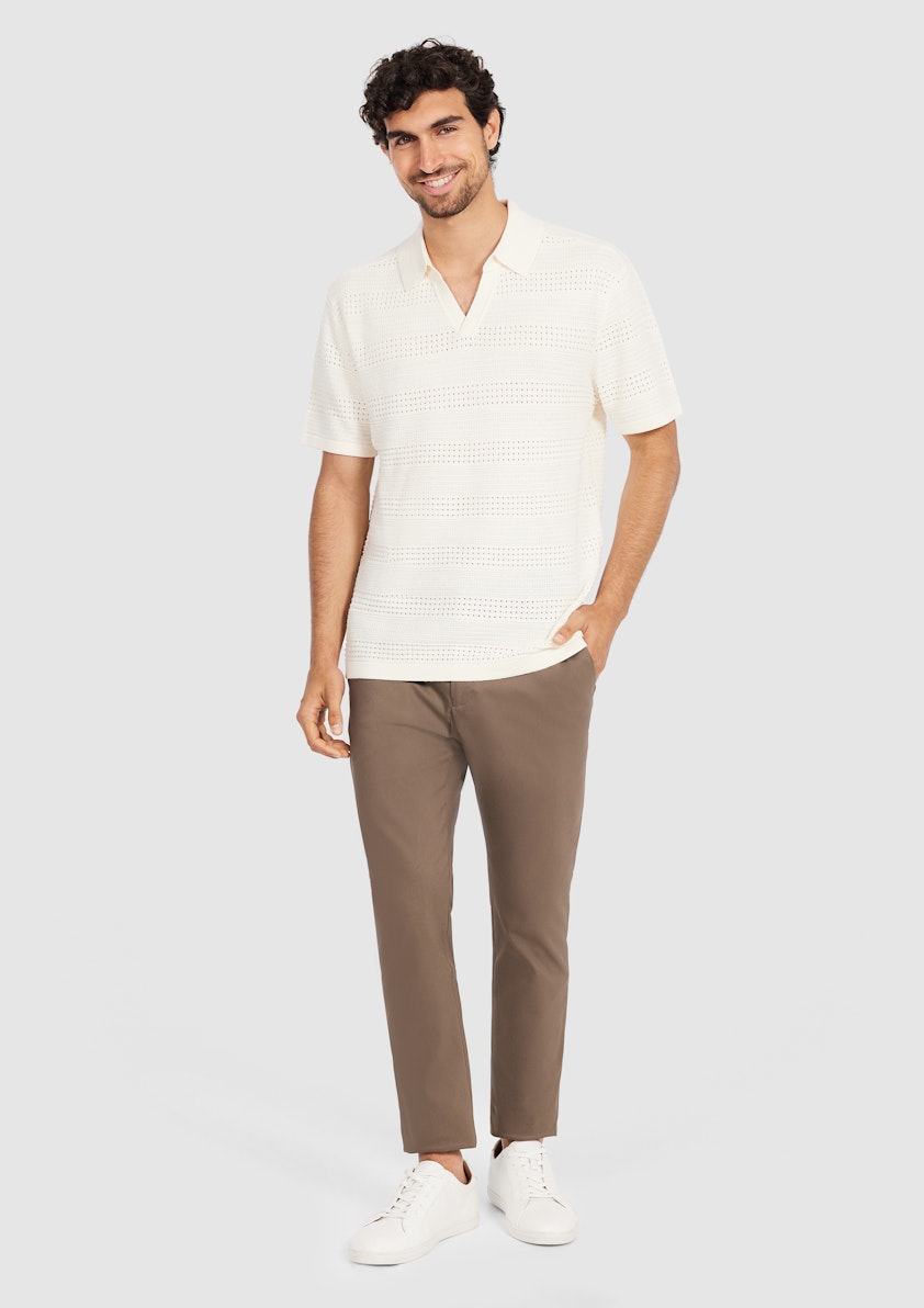 Ivory Patras Knit Polo