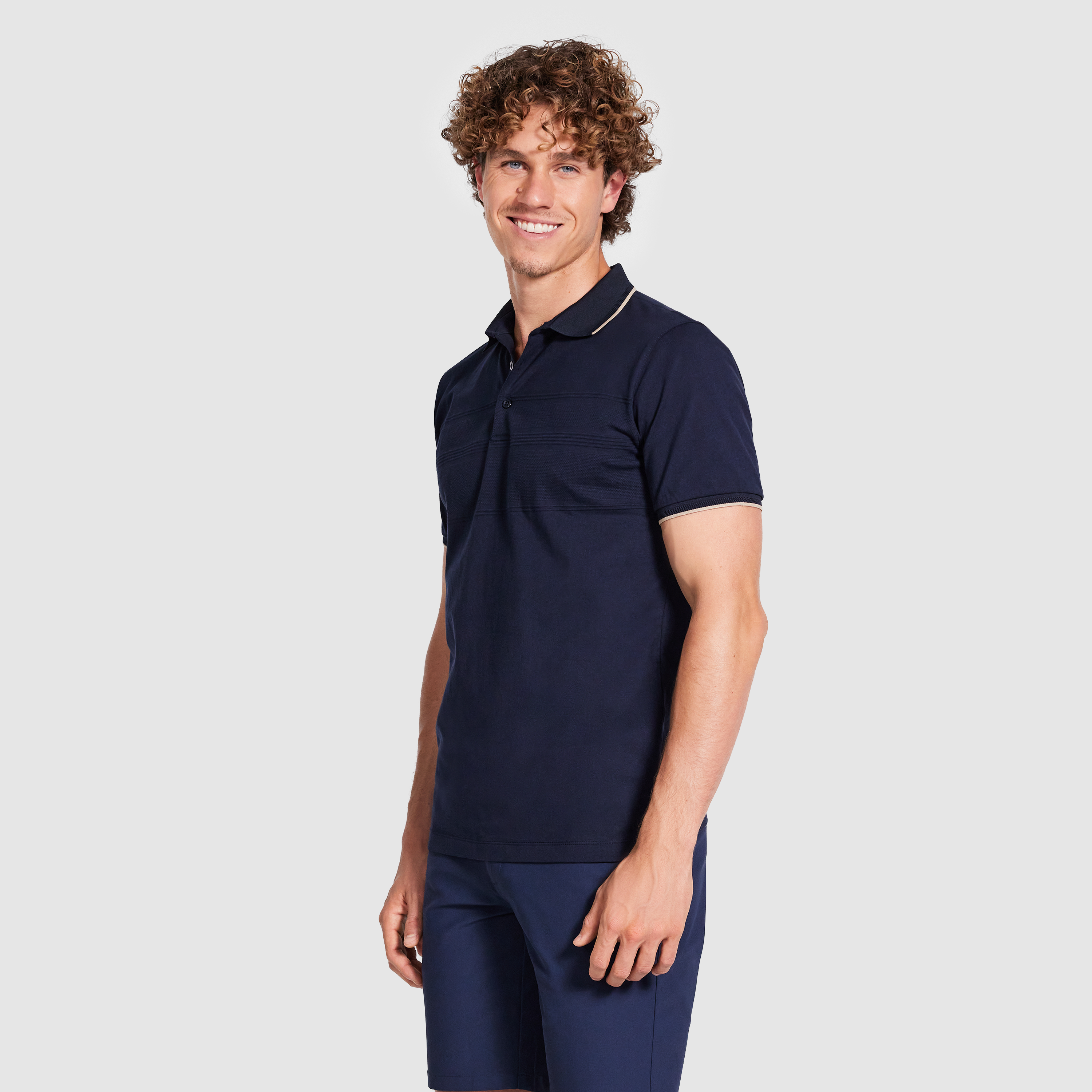 Byram Stripe Tech Polo