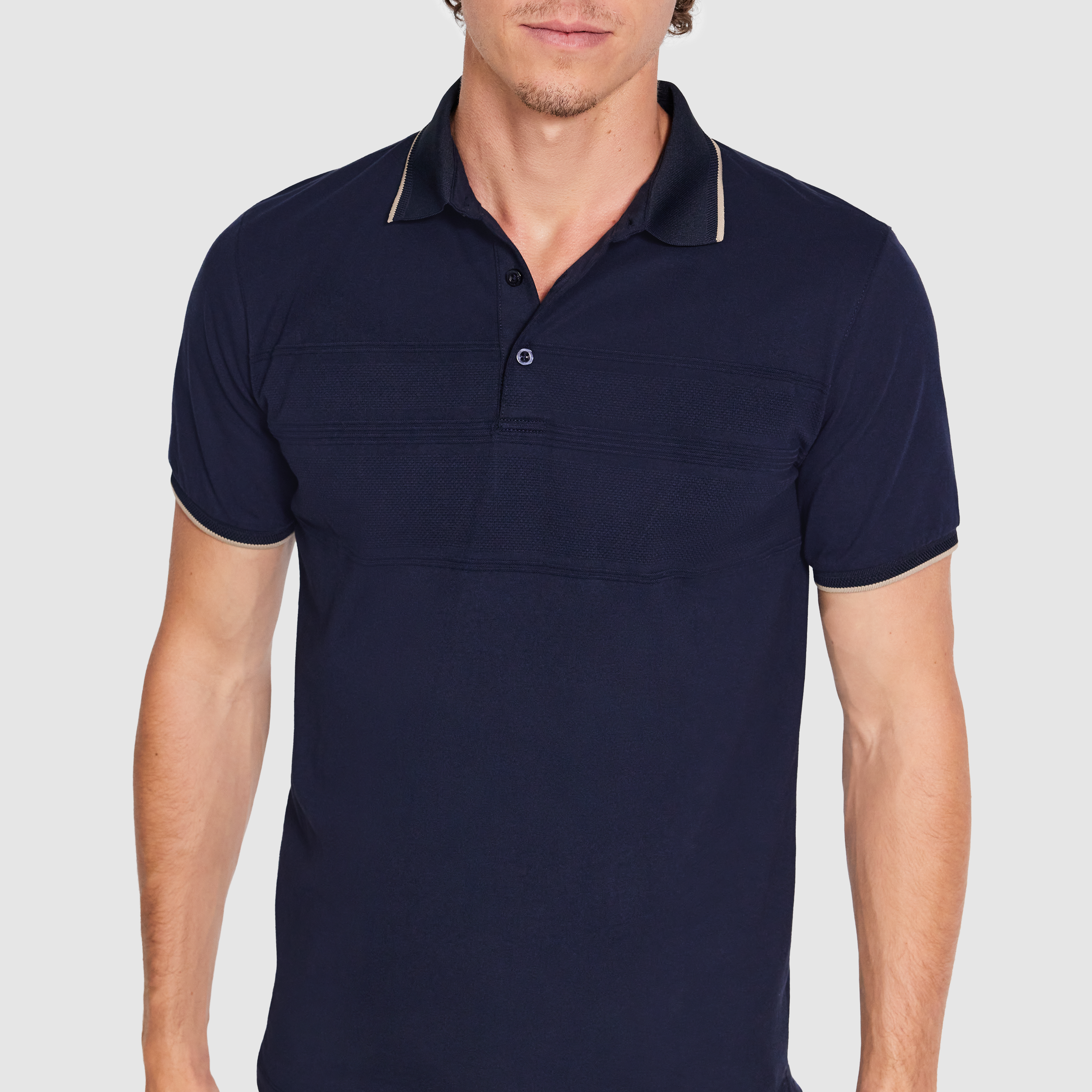 Byram Stripe Tech Polo