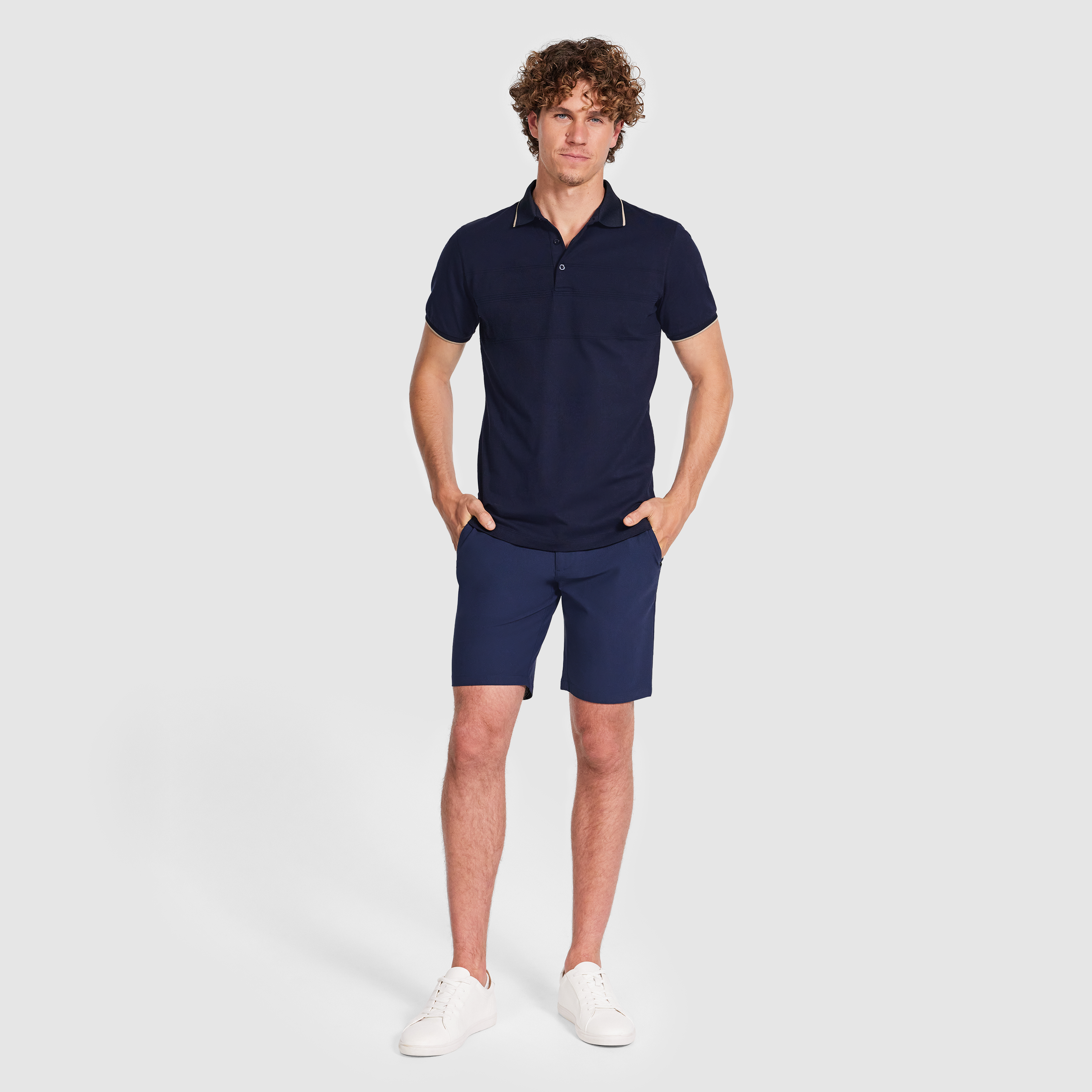 Byram Stripe Tech Polo