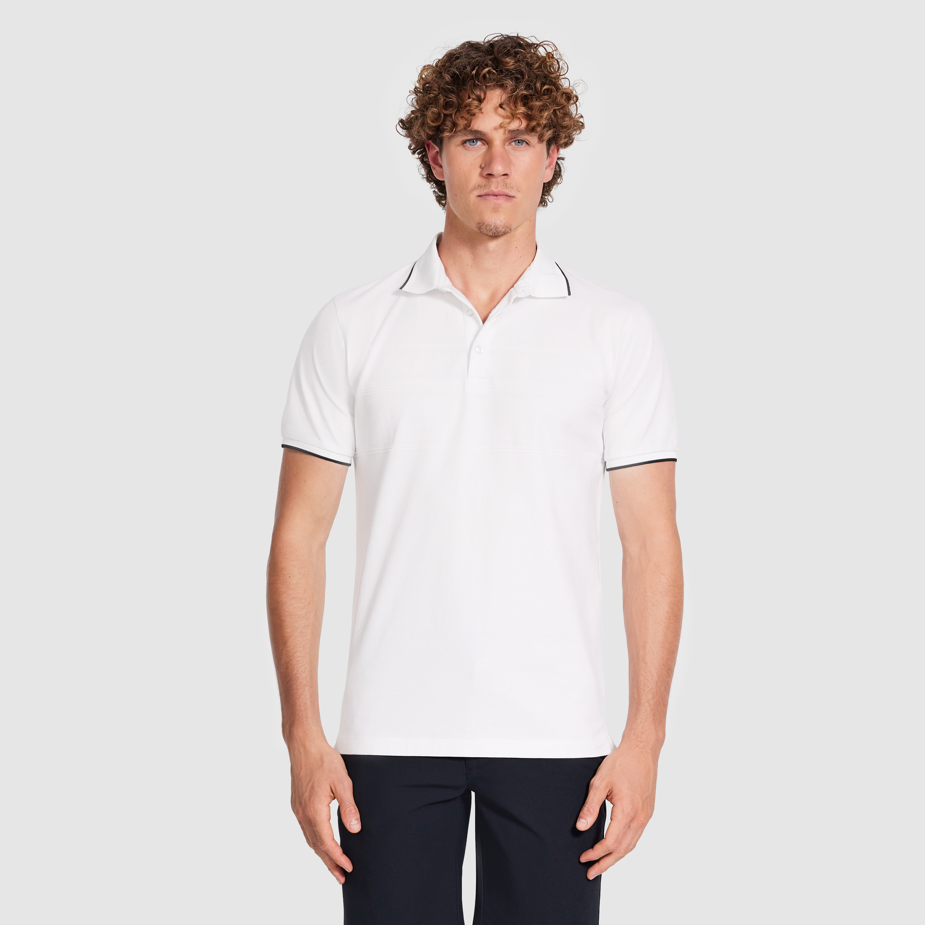 Byram Stripe Tech Polo