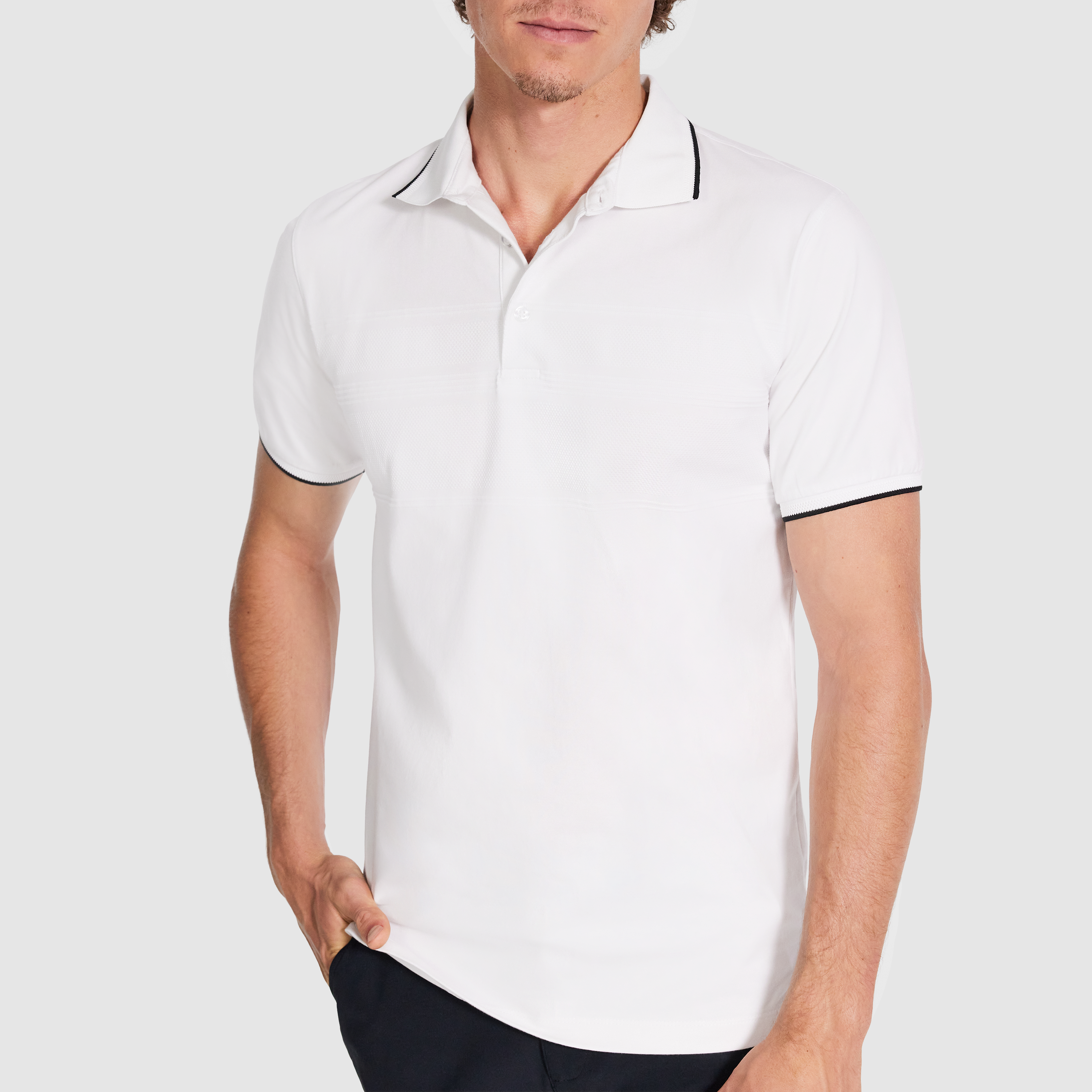 Byram Stripe Tech Polo