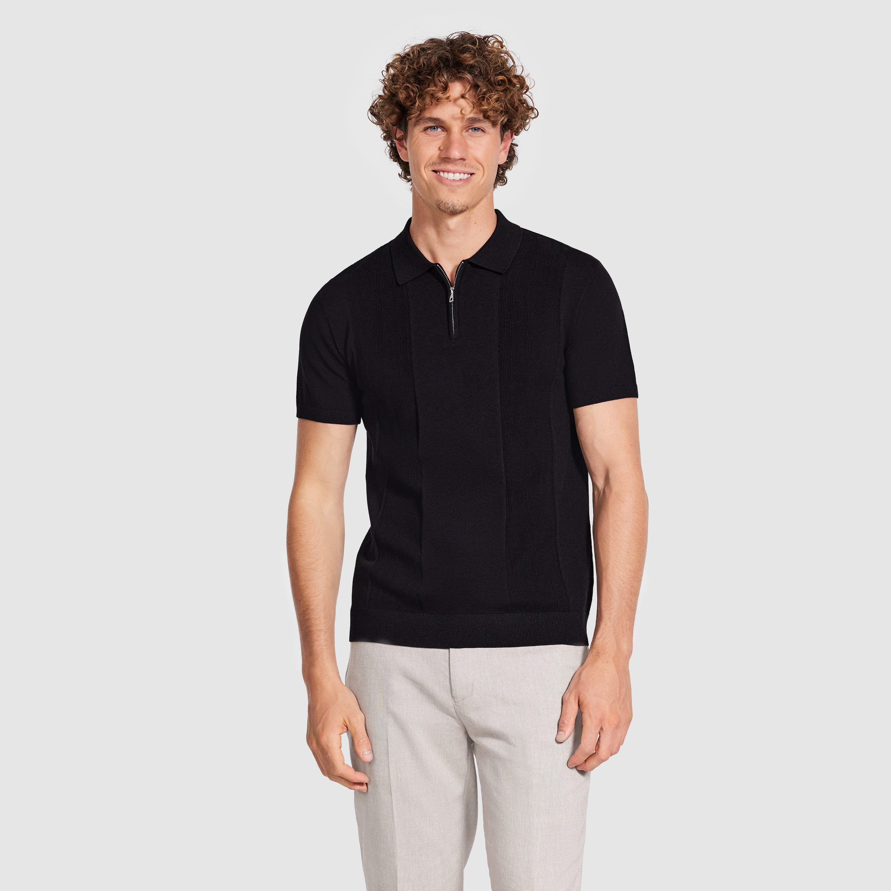 Stilone Zip Knit Polo