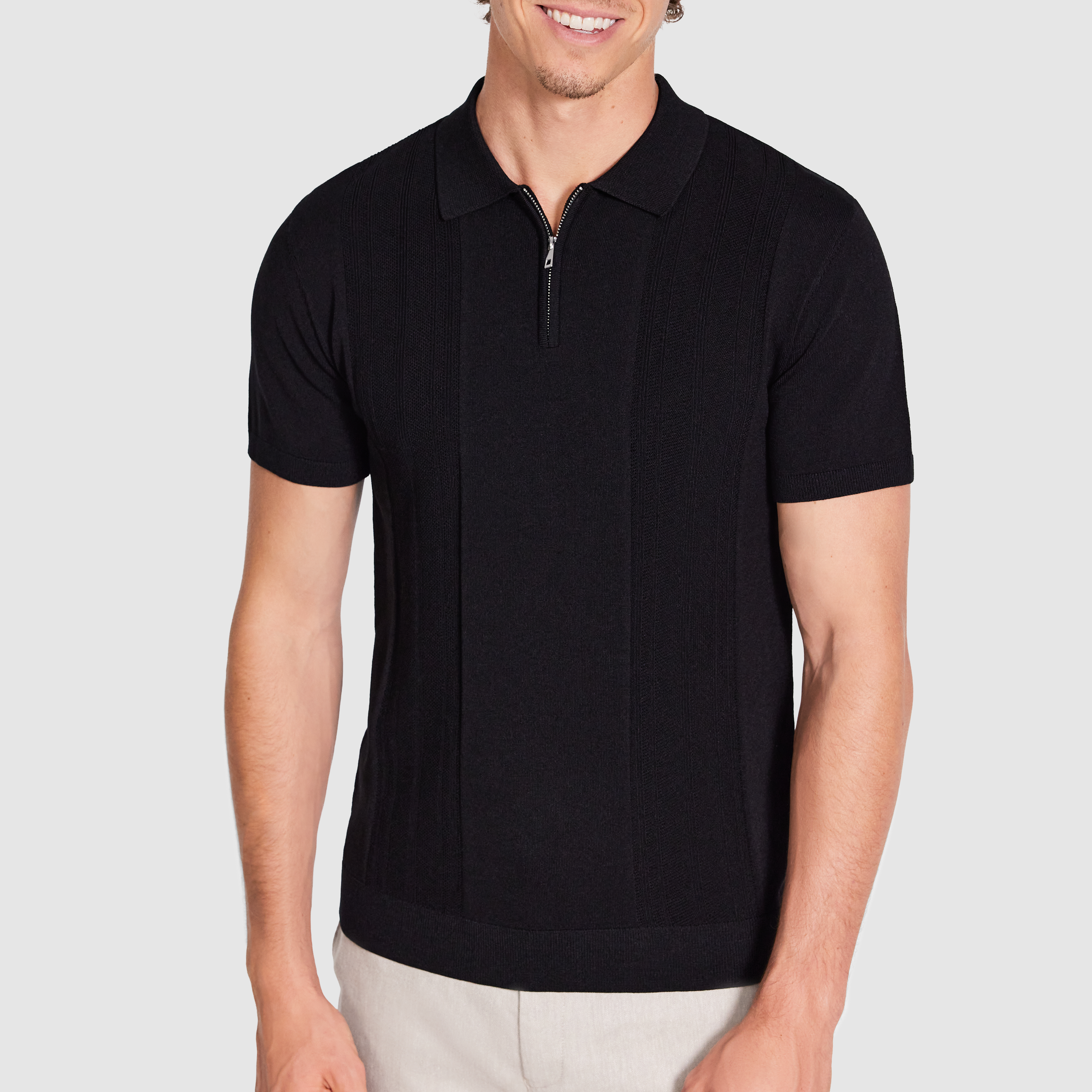 Stilone Zip Knit Polo