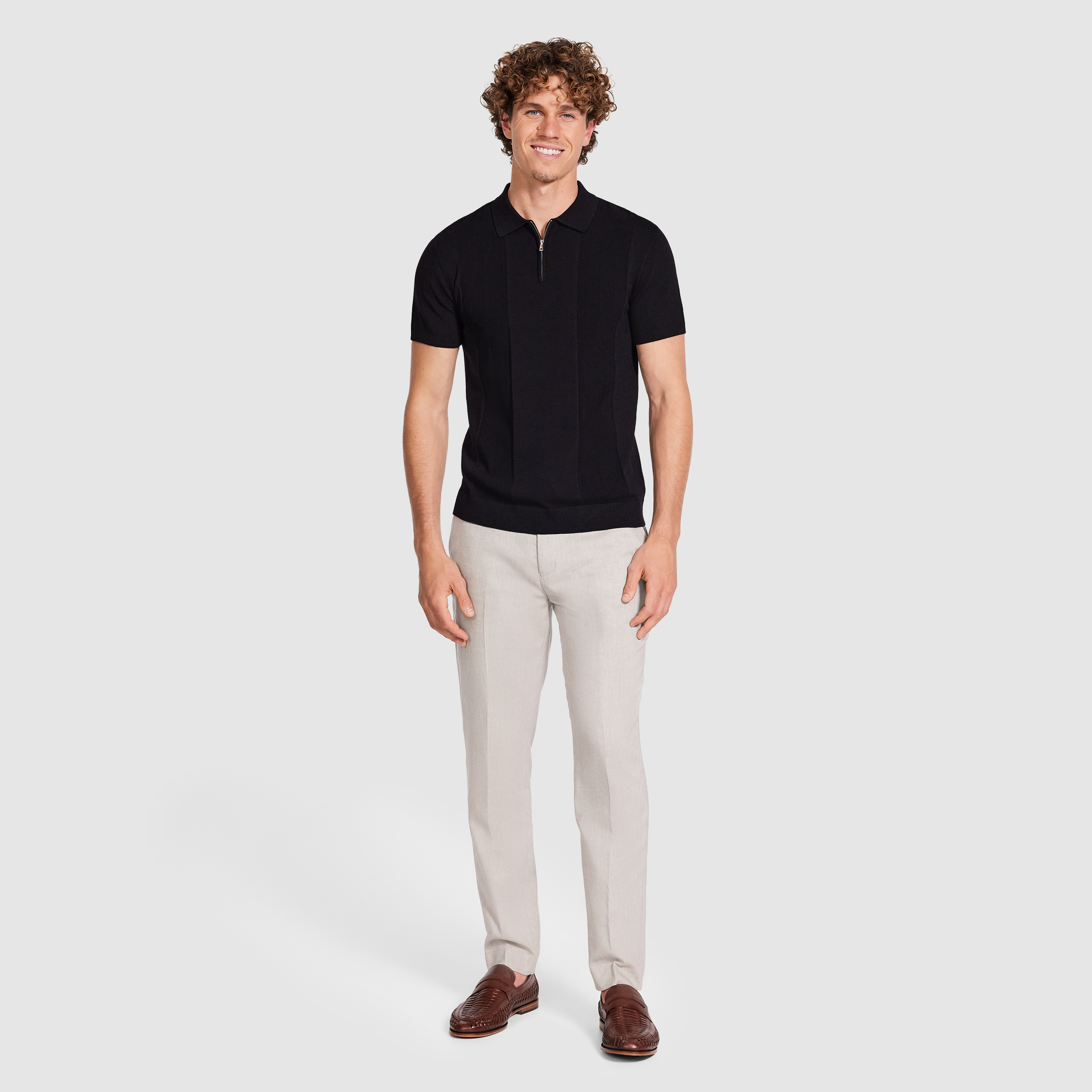 Stilone Zip Knit Polo