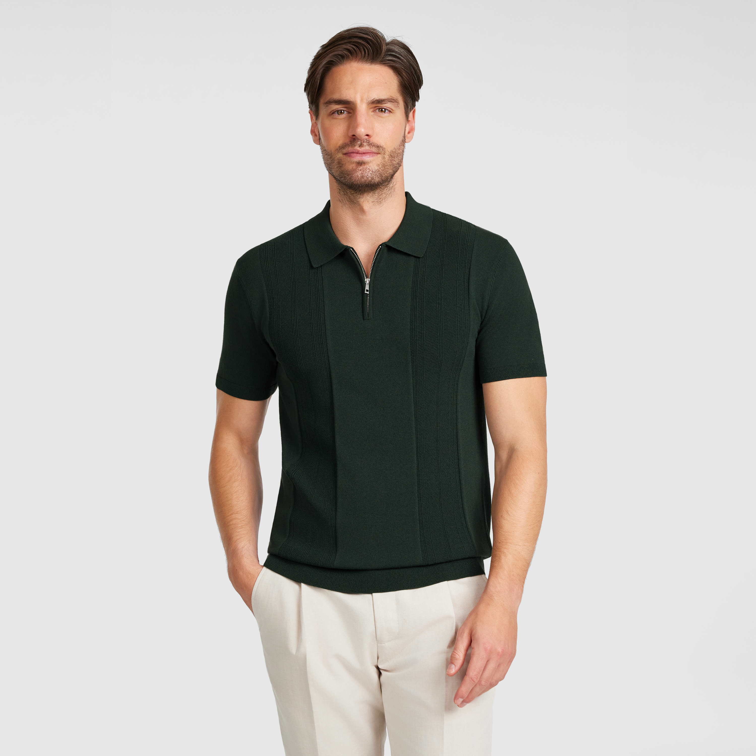 Stilone Zip Knit Polo